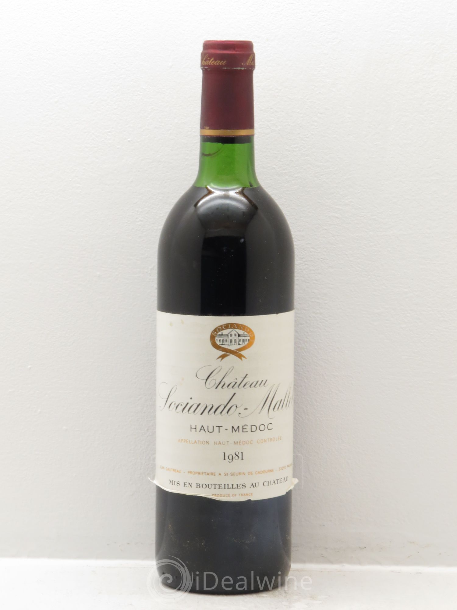 Château Sociando Mallet 1981 - Lot de 1 bouteille - 0