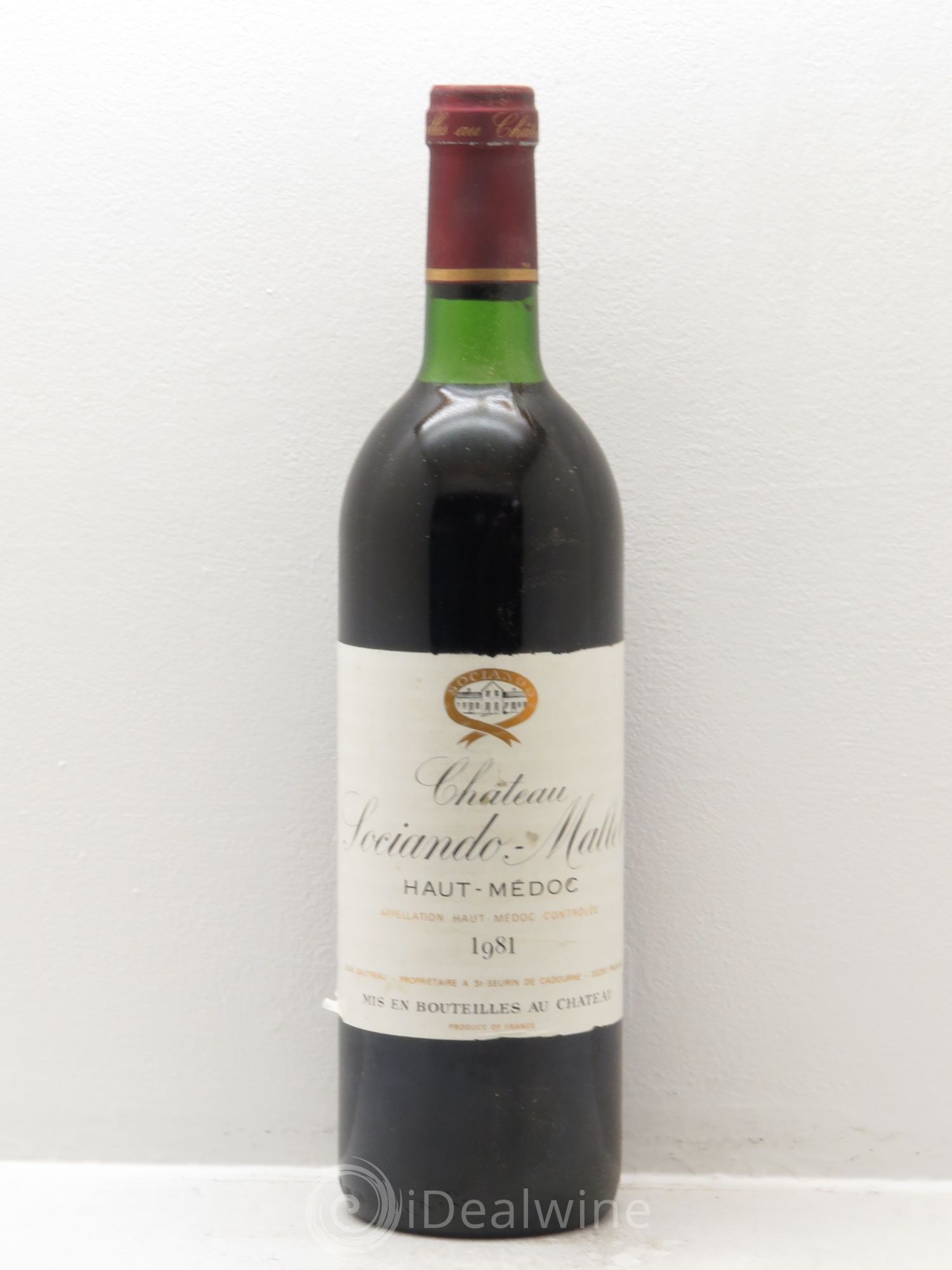 Château Sociando Mallet 1981 - Lot de 1 bouteille - 0