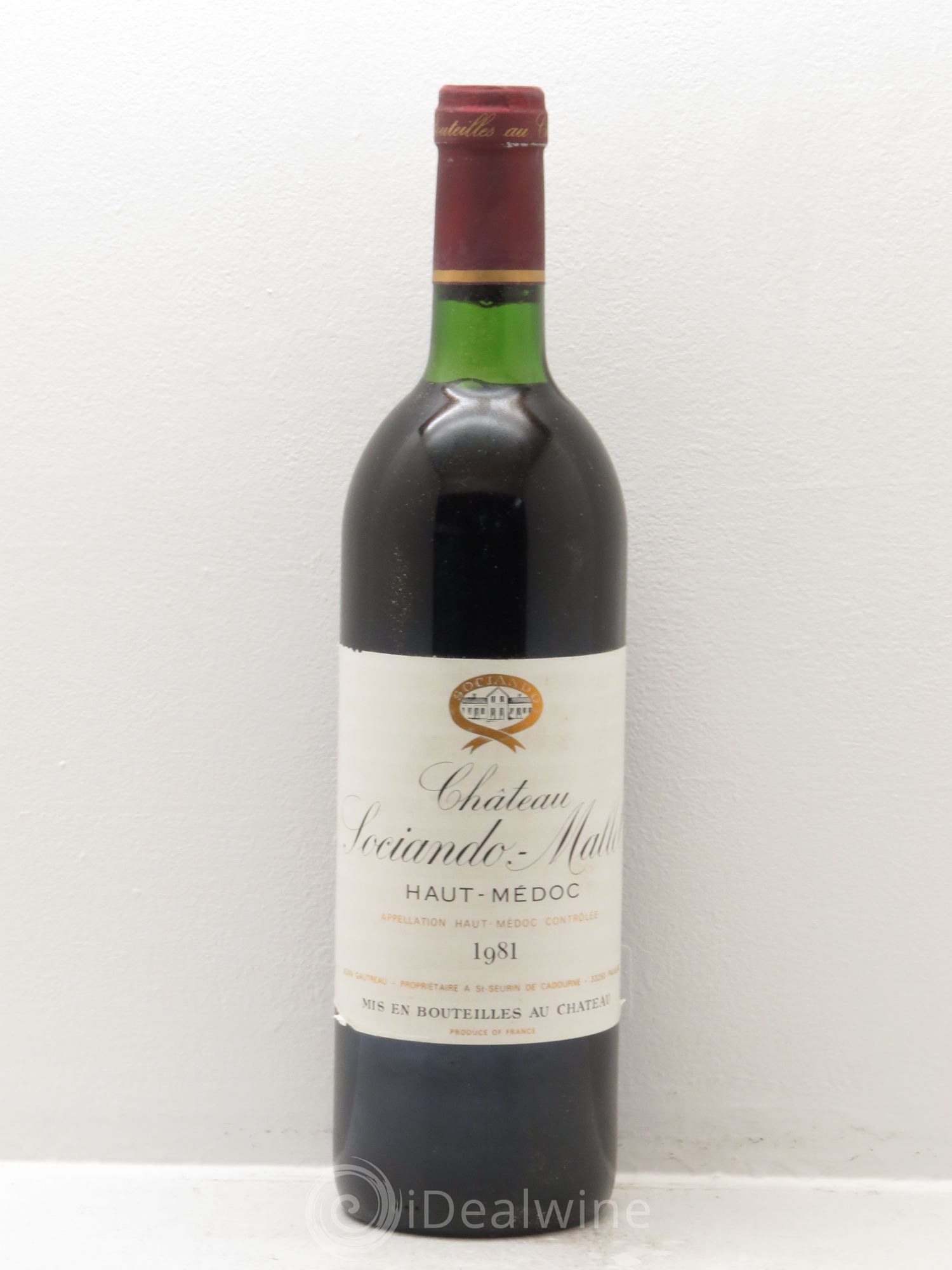 Château Sociando Mallet 1981 - Lot de 1 bouteille - 0