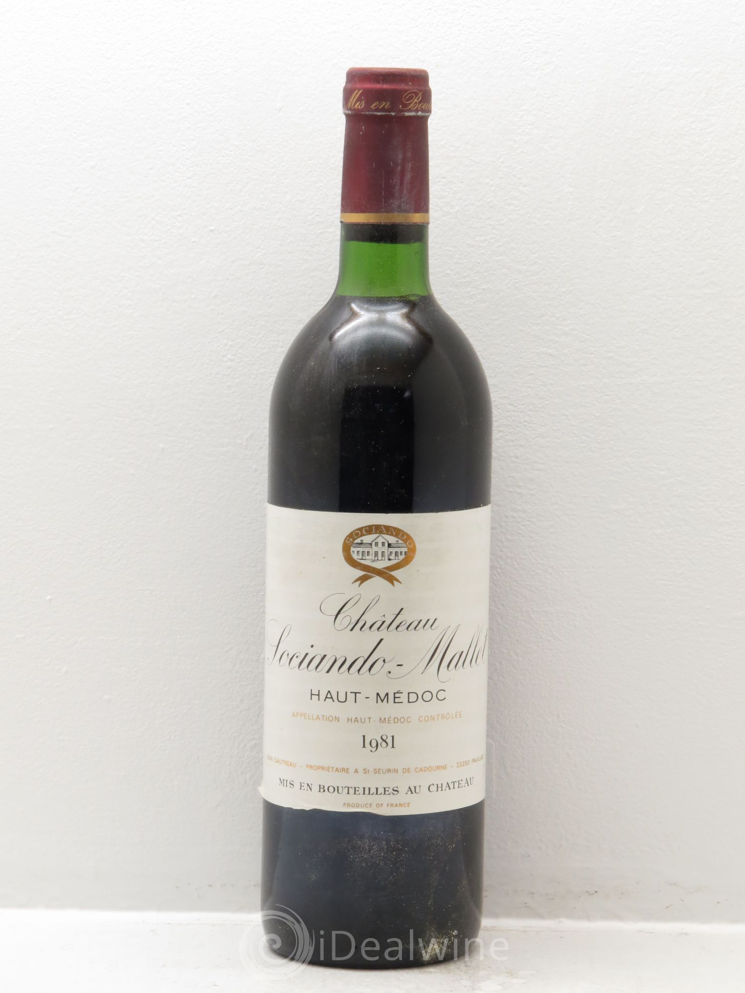 Château Sociando Mallet 1981 - Lot de 1 bouteille - 0
