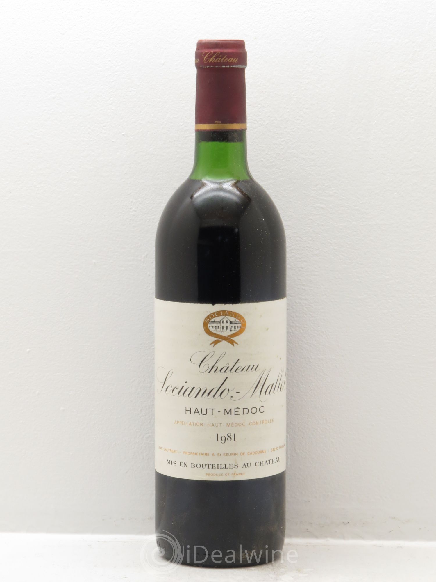 Château Sociando Mallet 1981 - Lot de 1 bouteille - 0