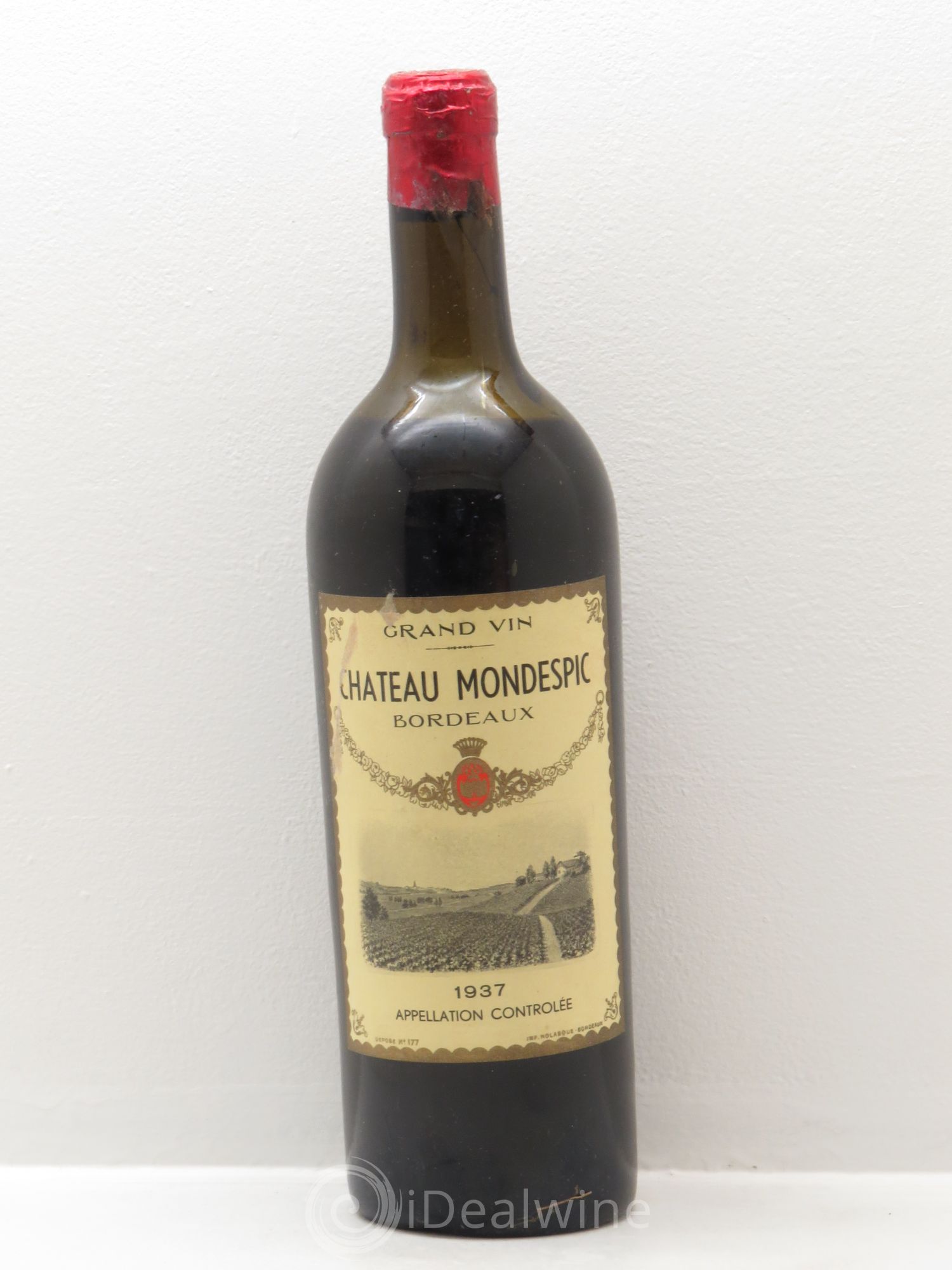 Bordeaux Château Mondespic (sans prix de réserve) 1937 - Posten von 1 Flasche - 0