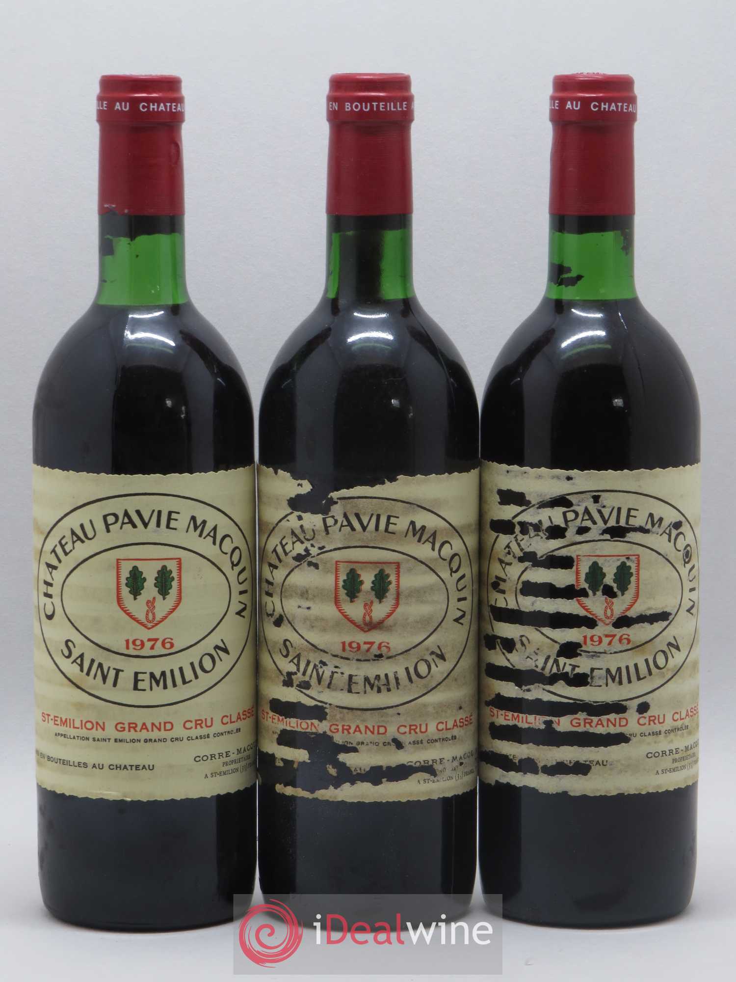 Château Pavie Macquin 1er Grand Cru Classé B 1976 - Lot de 5 bouteilles - 1