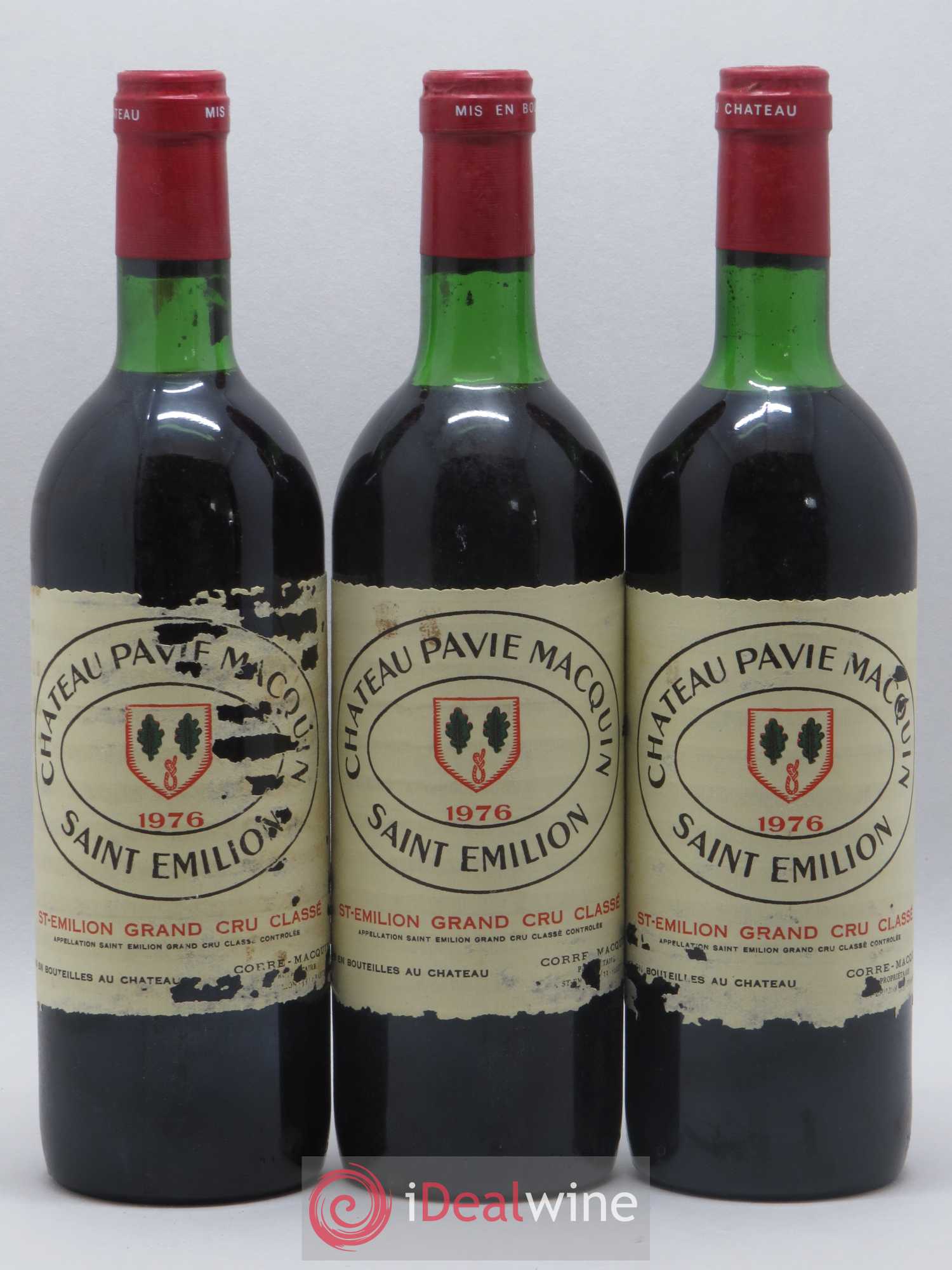 Château Pavie Macquin 1er Grand Cru Classé B 1976 - Lot de 6 bouteilles - 1