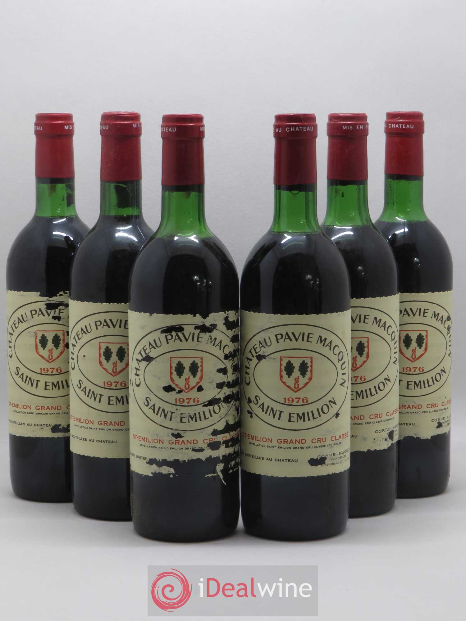 Château Pavie Macquin 1er Grand Cru Classé B 1976 - Lot de 6 bouteilles - 0