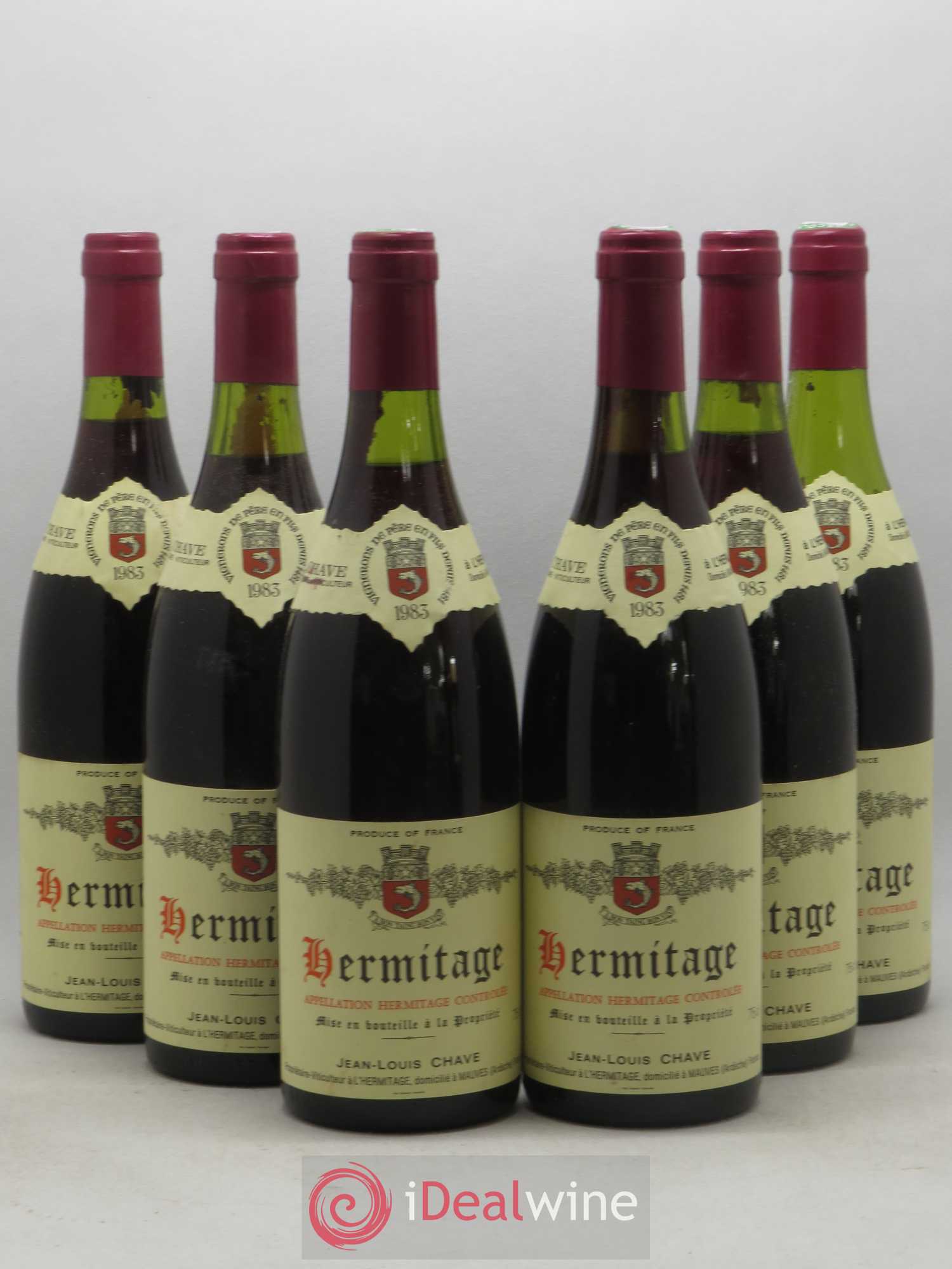 Hermitage Jean-Louis Chave 1983 - Lot de 6 bouteilles - 0