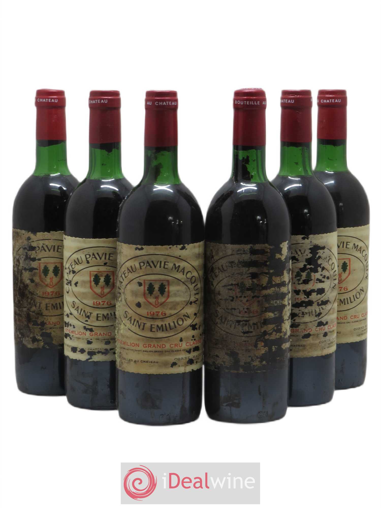 Château Pavie Macquin 1er Grand Cru Classé B 1976 - Lot de 6 bouteilles - 0