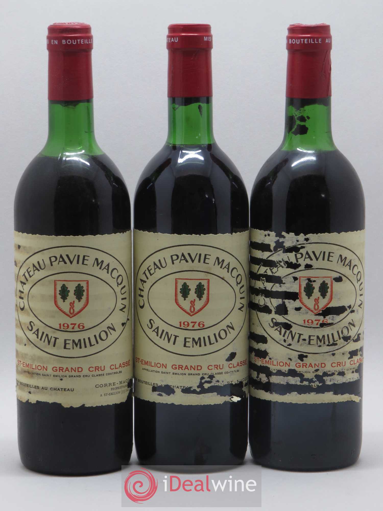 Château Pavie Macquin 1er Grand Cru Classé B 1976 - Lot de 6 bouteilles - 1