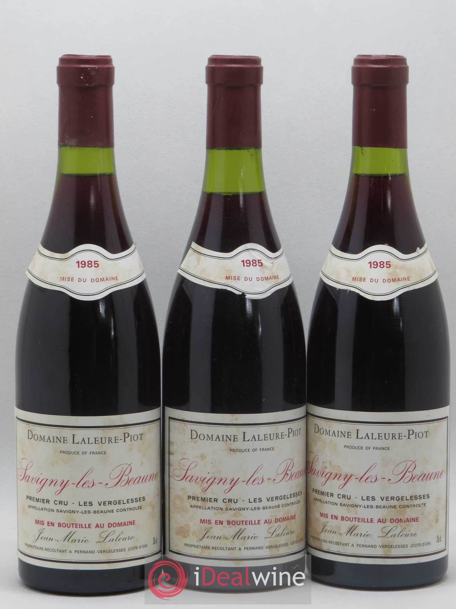Savigny-lès-Beaune 1er Cru Les Vergelesses Domaine Laleure-Piot 1985 - Posten von 3 Flaschen - 0