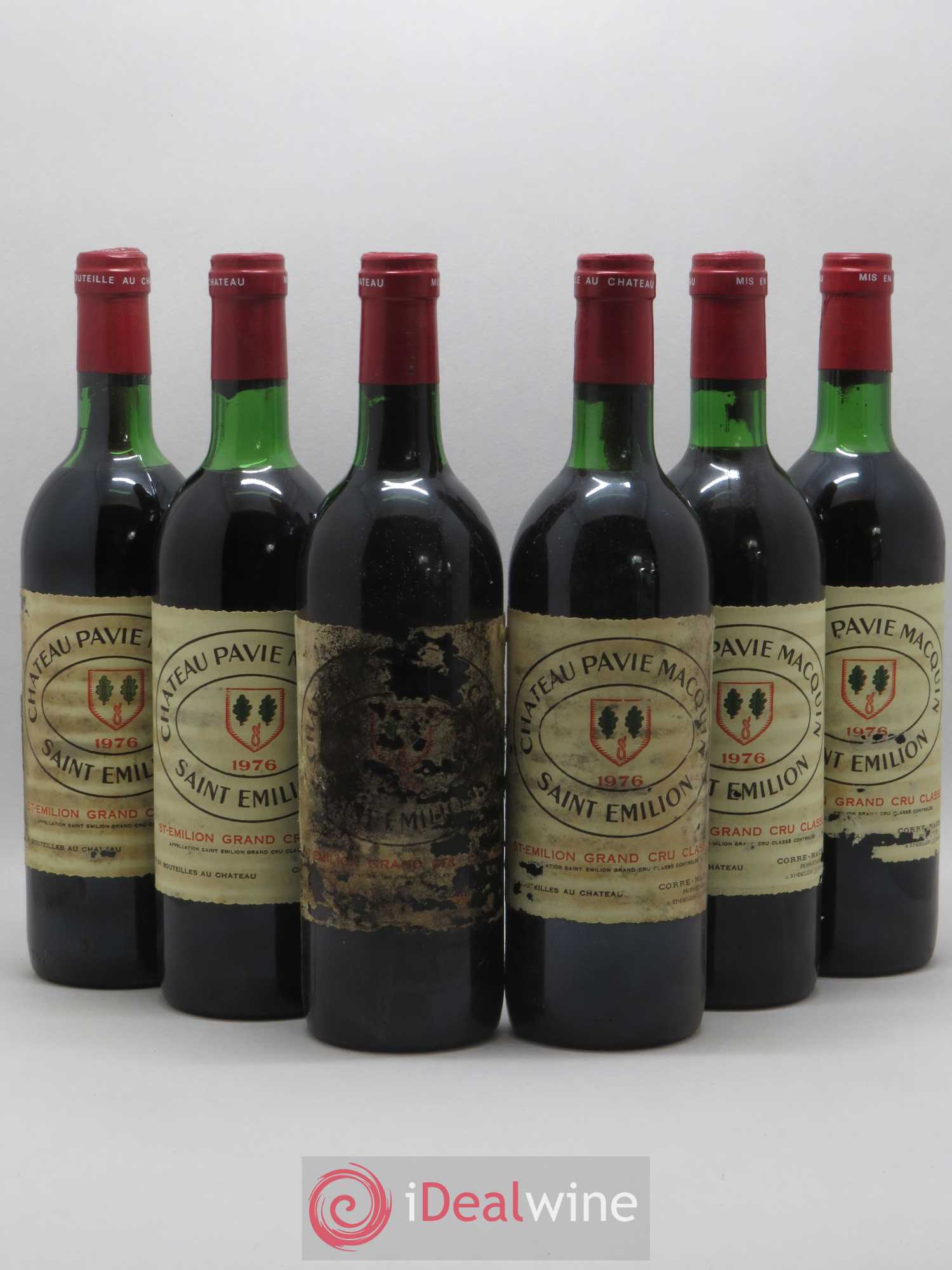 Château Pavie Macquin 1er Grand Cru Classé B 1976 - Lot de 6 bouteilles - 0