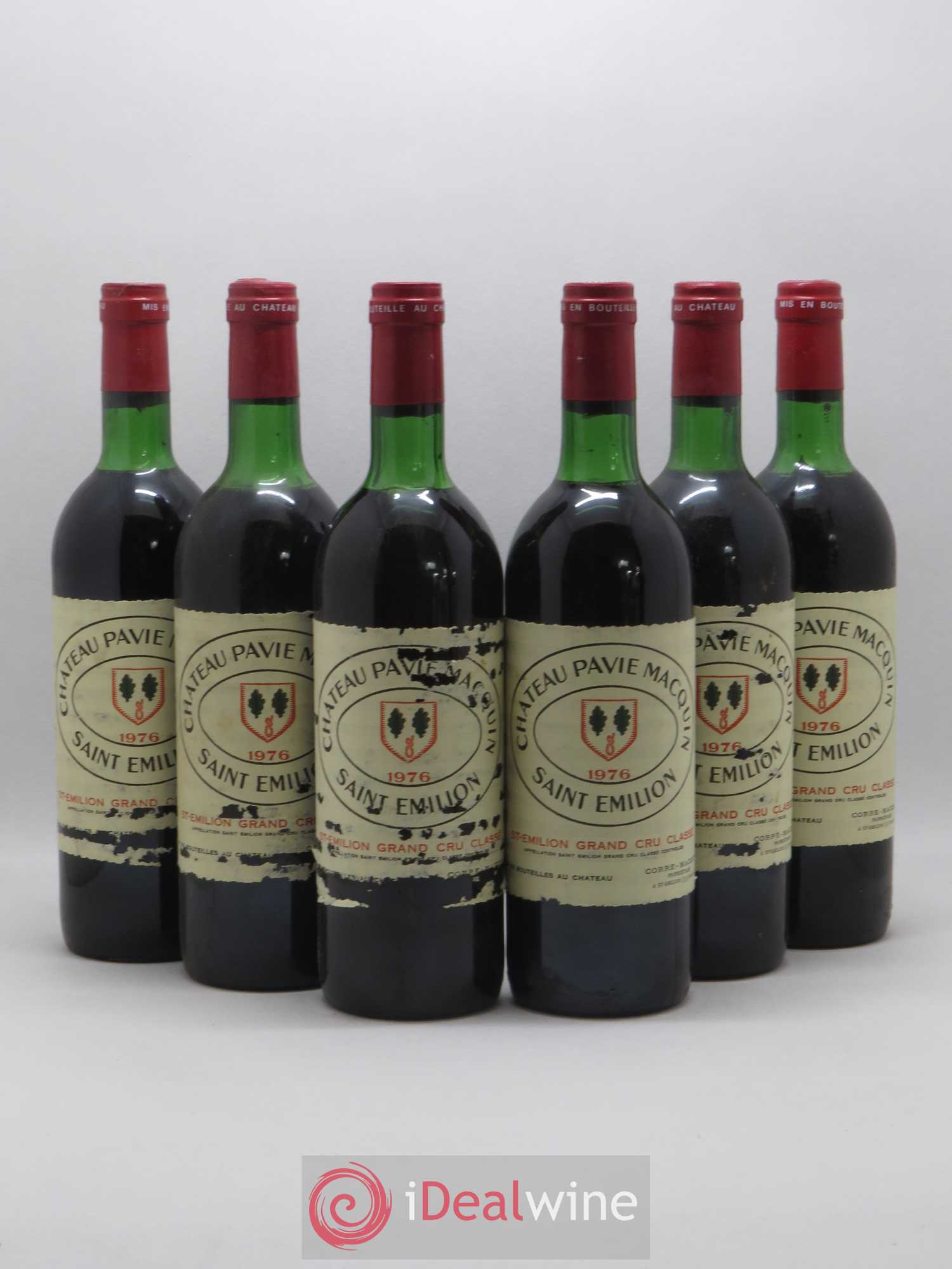 Château Pavie Macquin 1er Grand Cru Classé B 1976 - Lot de 6 bouteilles - 0