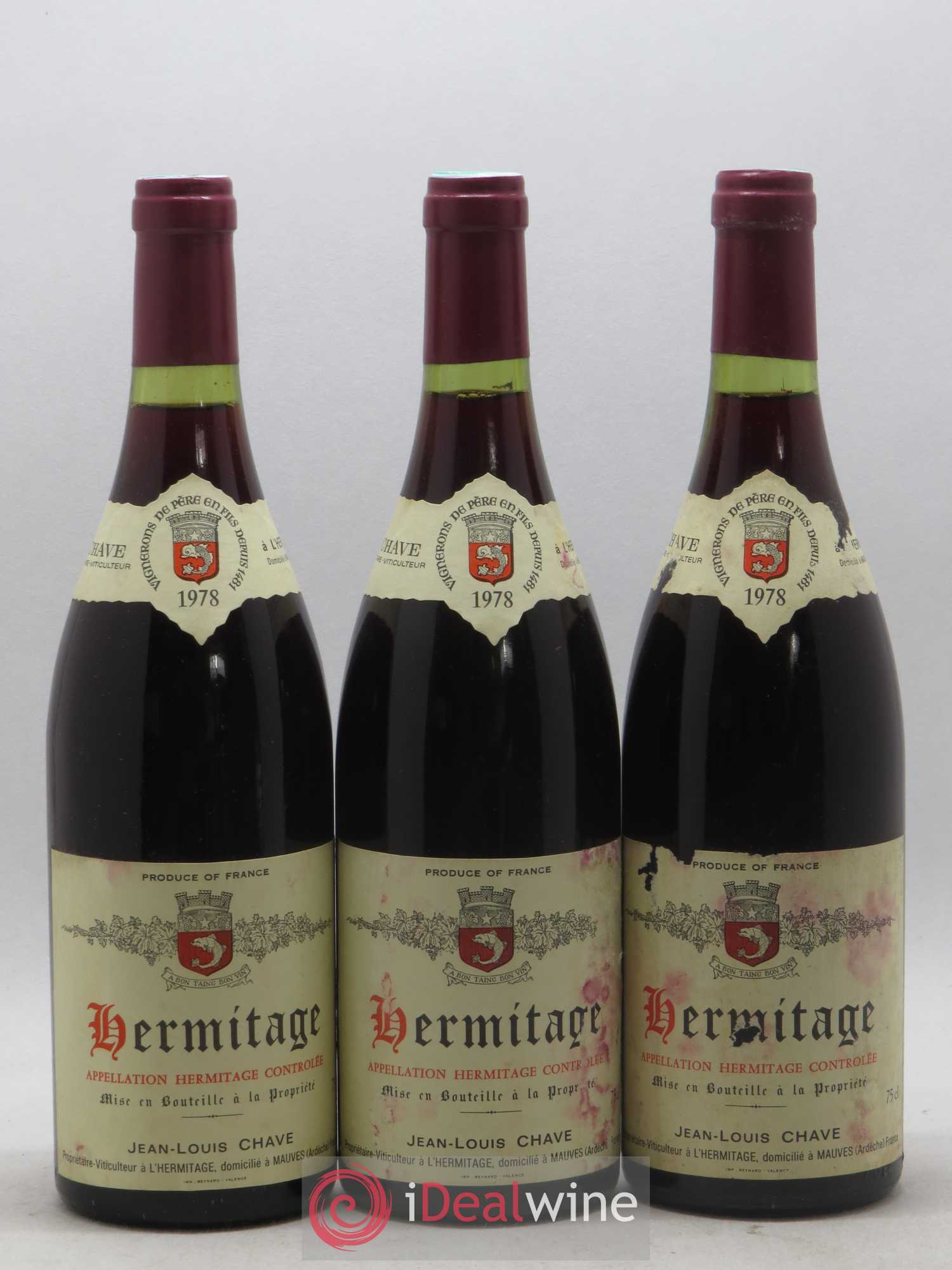 Hermitage Jean-Louis Chave 1978 - Lot de 6 bouteilles - 2