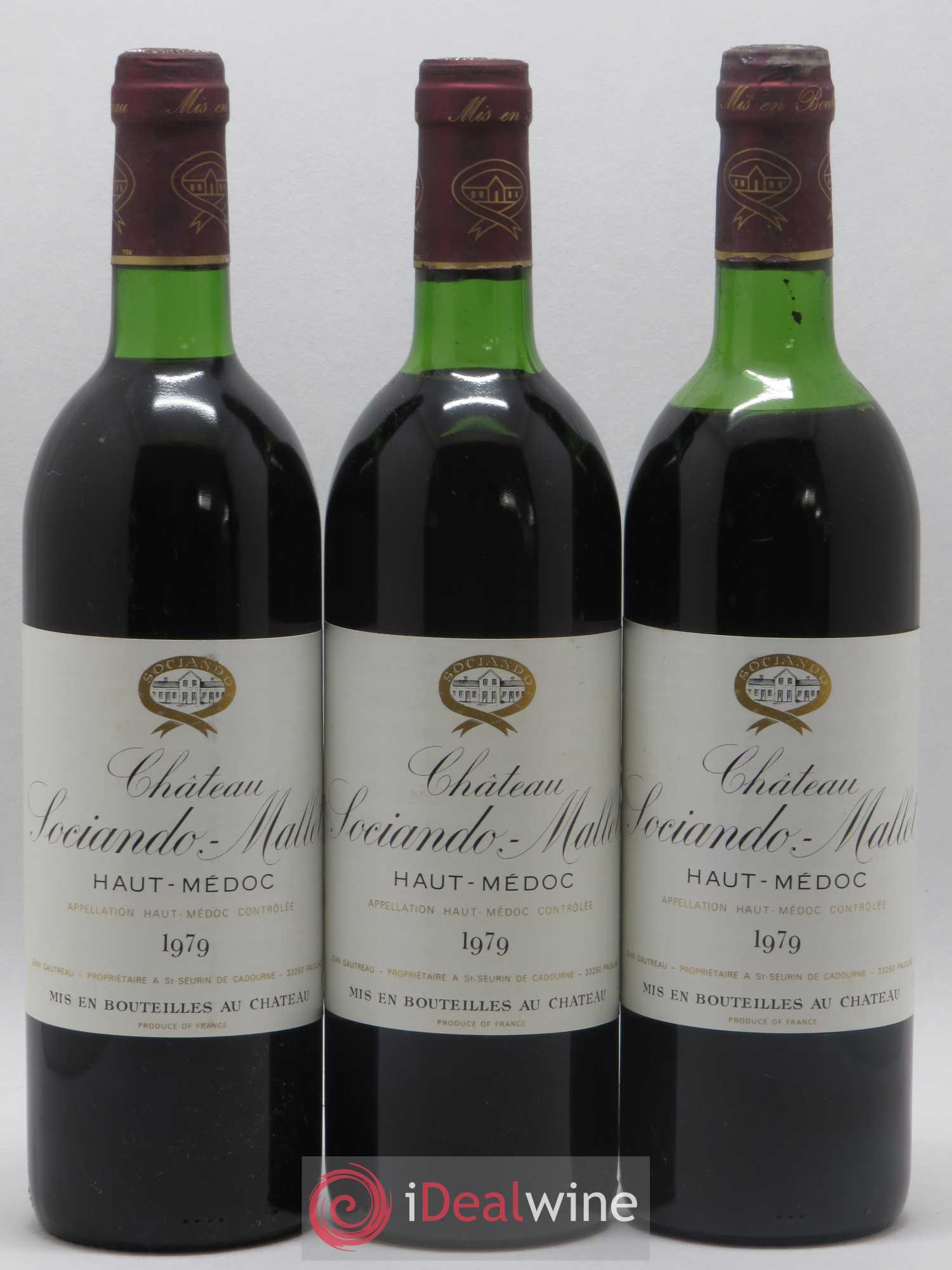 Château Sociando Mallet 1978 - Lot de 12 bouteilles - 2