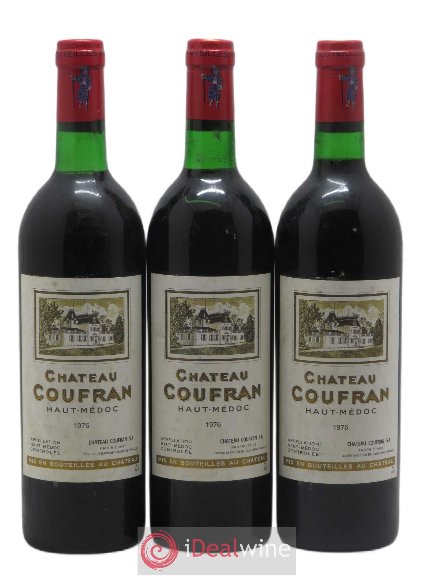 Château Coufran Cru Bourgeois 1976 - Lot de 3 bouteilles - 0