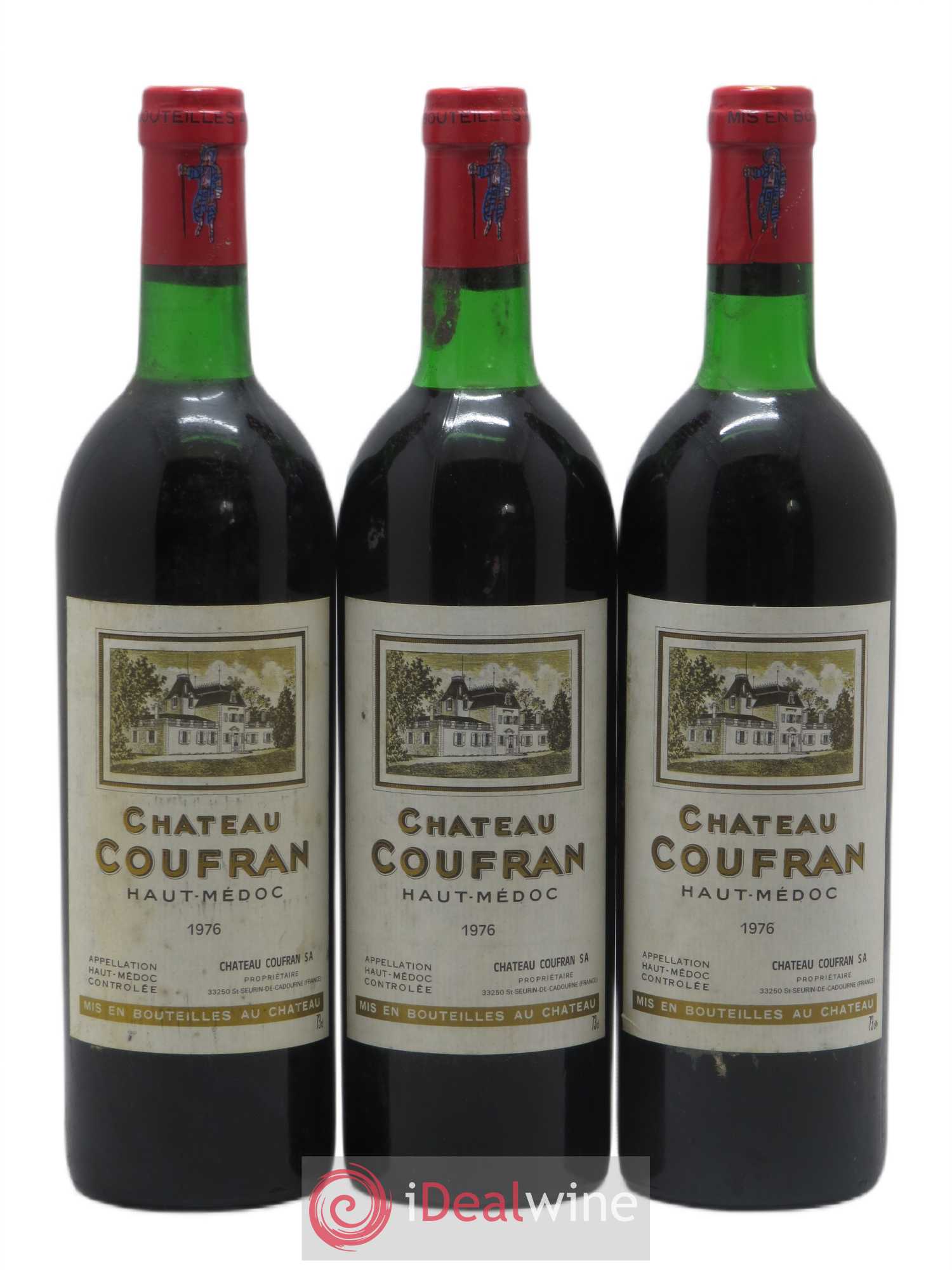 Château Coufran Cru Bourgeois 1976 - Lot de 3 bouteilles - 0