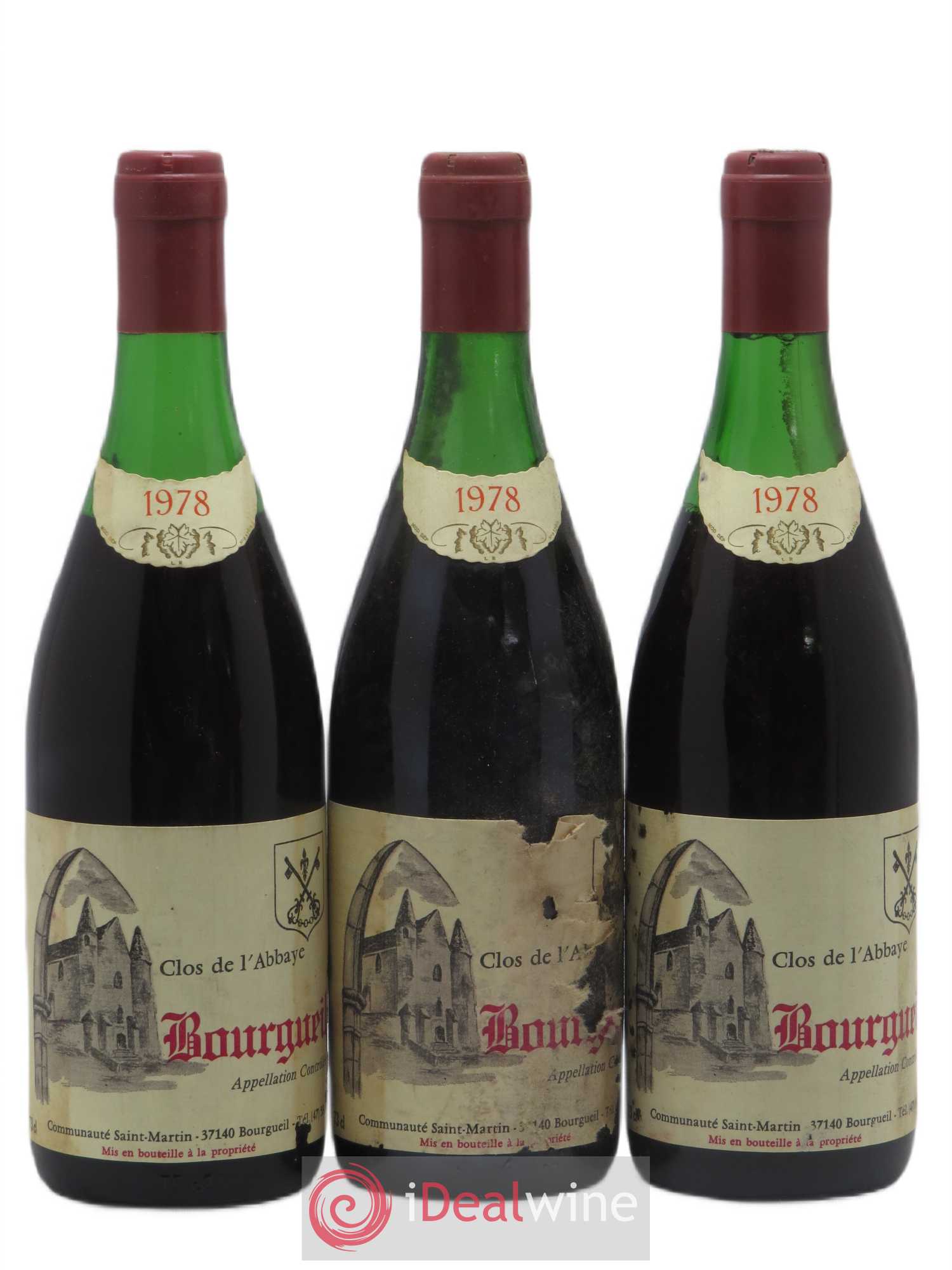 Bourgueil Clos de L'Abbaye 1978 - Posten von 3 Flaschen - 0