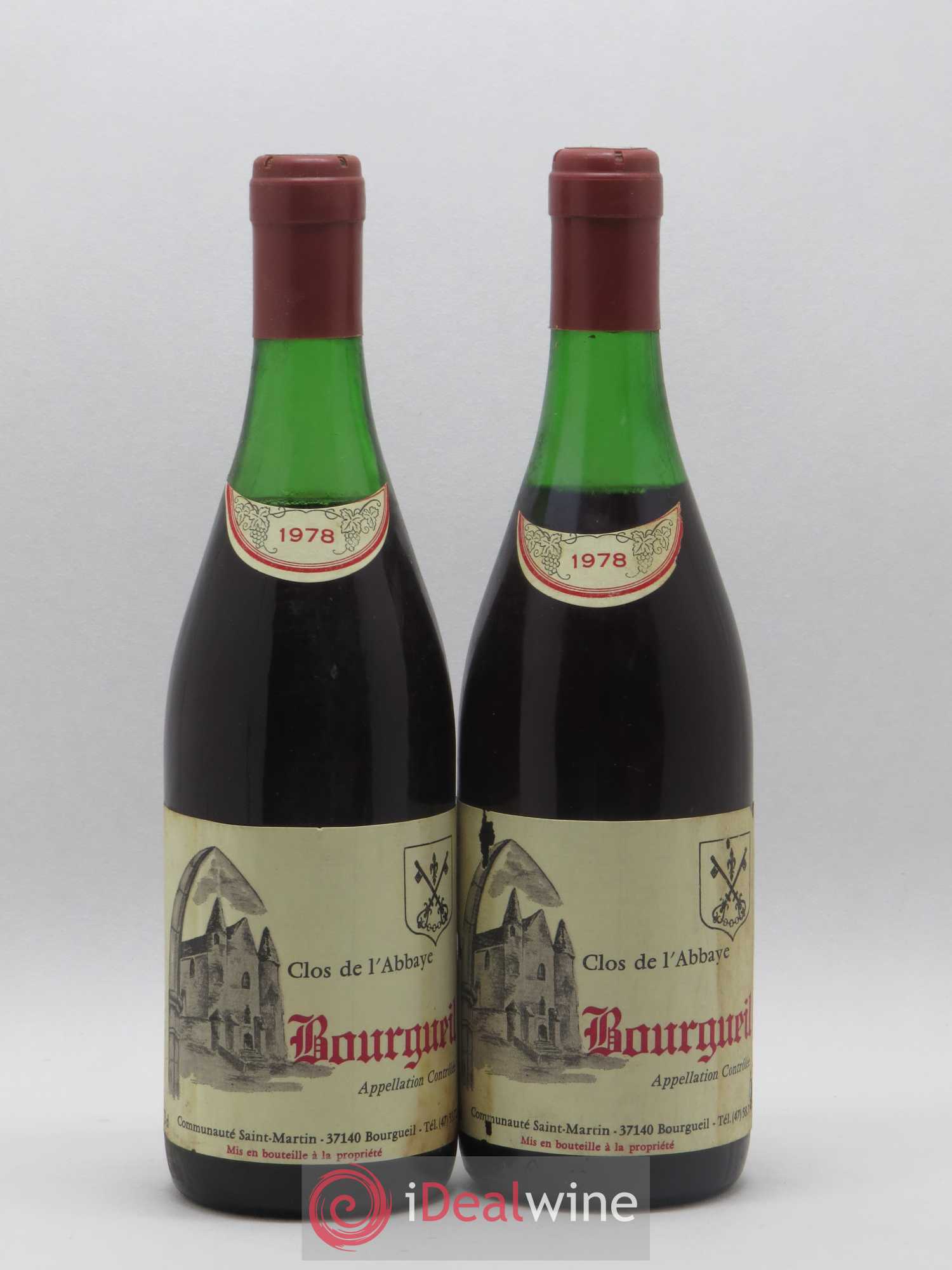 Bourgueil Clos de L'Abbaye 1978 - Posten von 2 Flaschen - 0