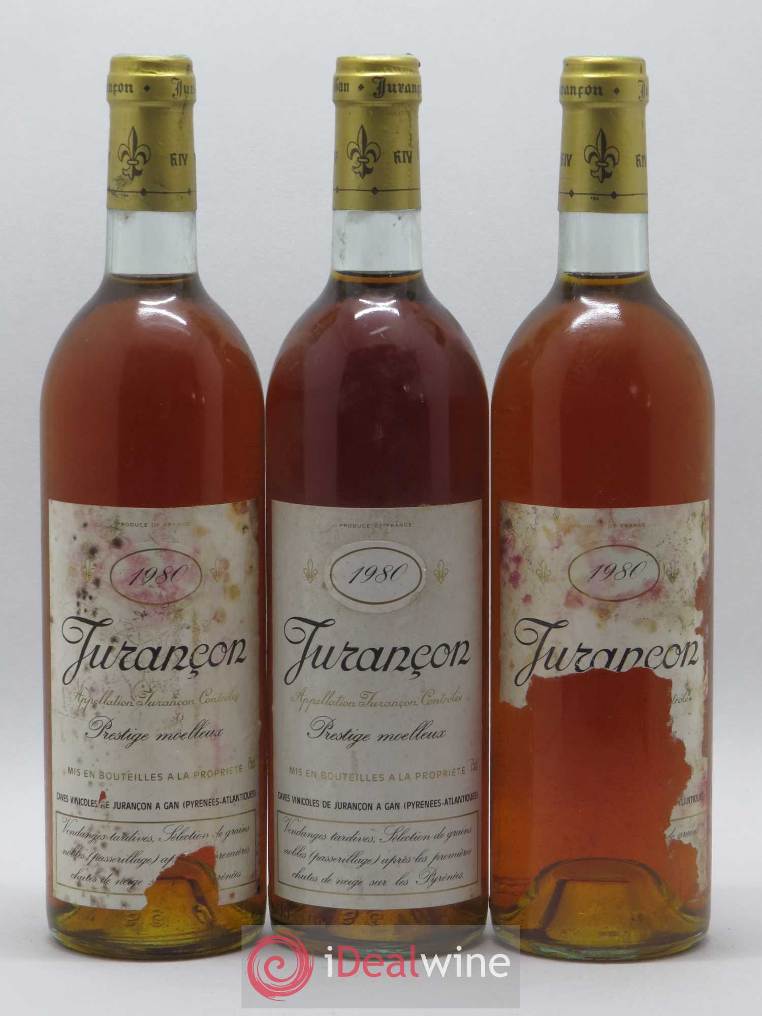 Jurançon Prestige Séléction de grains nobles Caves Gan 1980 - Lotto di 5 bottiglie - 1