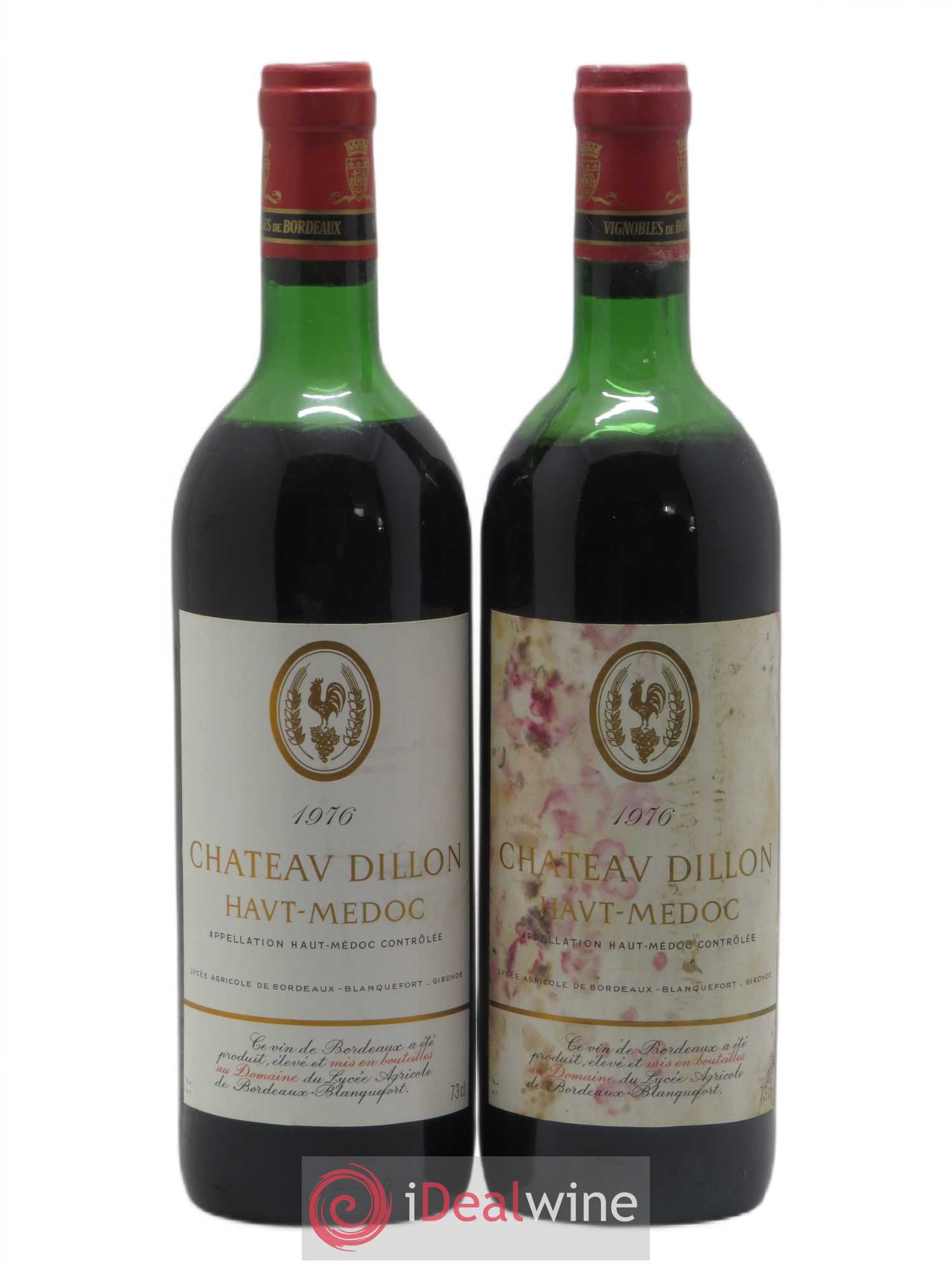 Château Dillon Cru Bourgeois 1976 - Lot de 2 bouteilles - 0