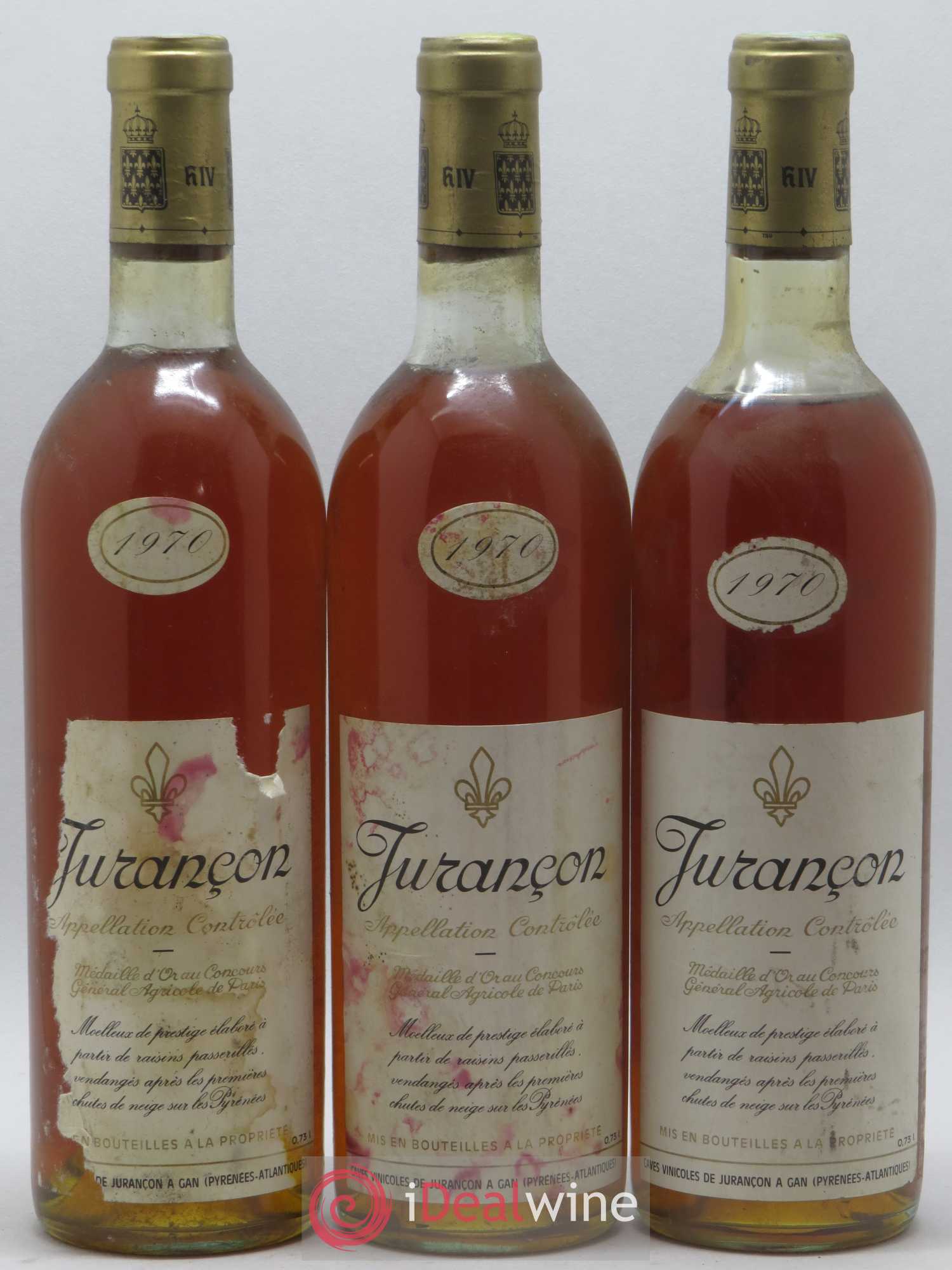 Jurançon Prestige Séléction de grains nobles Caves Gan 1970 - Lotto di 6 bottiglie - 2