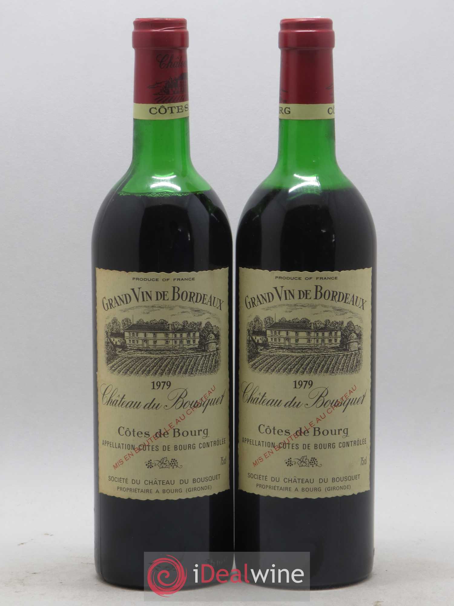 Côtes de Bourg Château Busquet 1979 - Lot de 2 bouteilles - 0