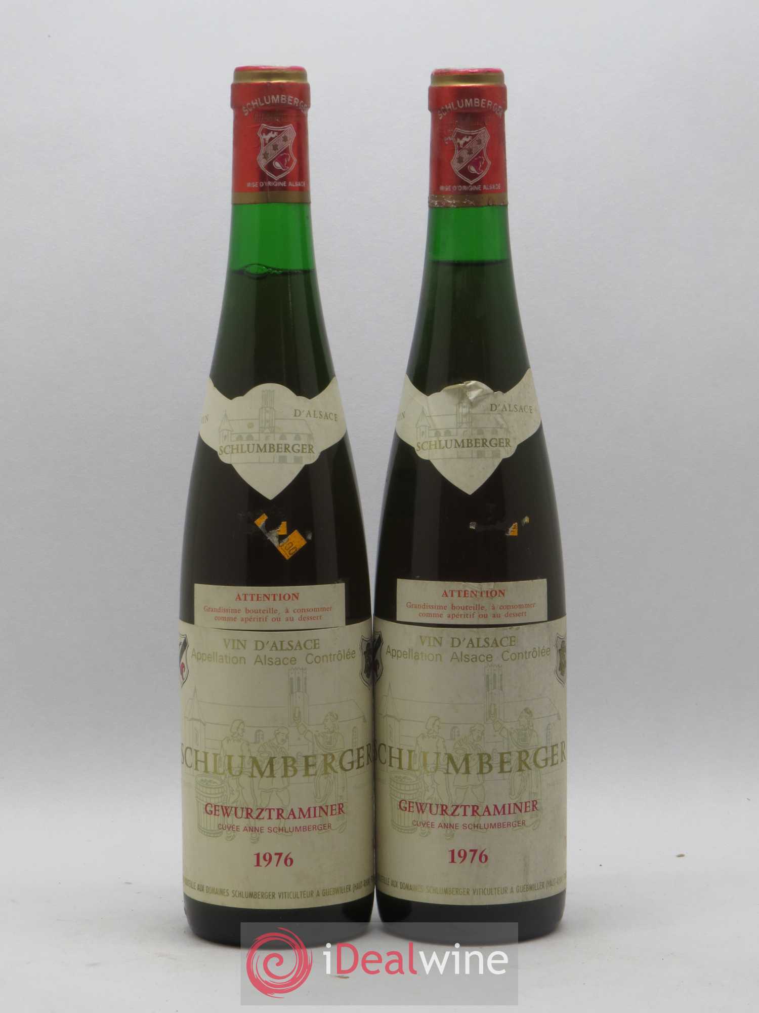 Gewurztraminer Cuvee Anne Schlumberger 1976 - Posten von 2 Flaschen - 0