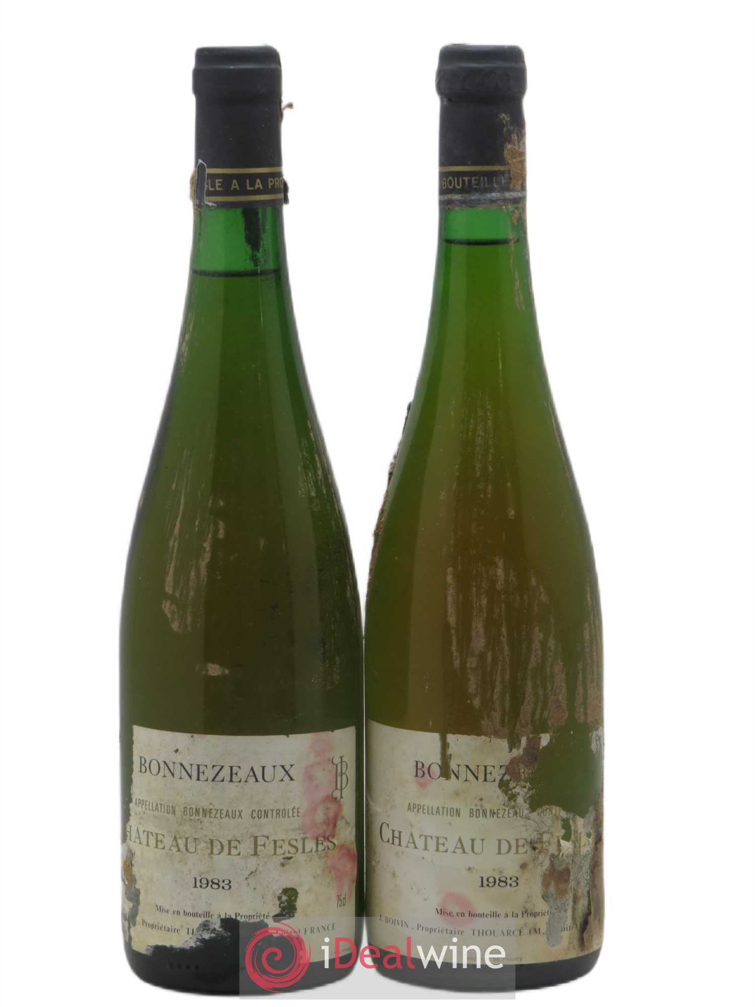 Bonnezeaux Château de Fesles (senza prezzo di riserva) 1983 - Lotto di 2 bottiglie - 0