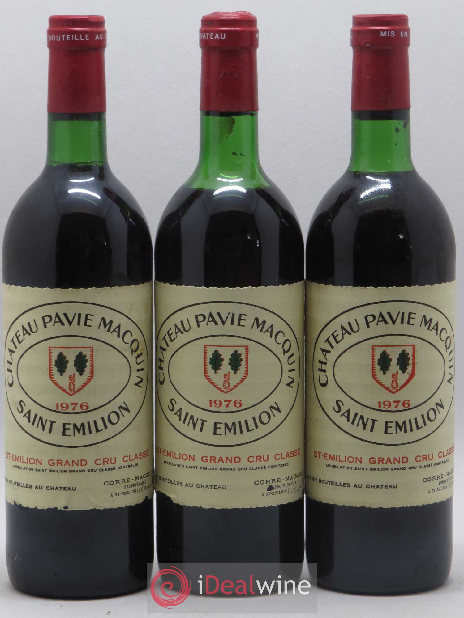 Château Pavie Macquin 1er Grand Cru Classé B 1976 - Lot de 6 bouteilles - 1
