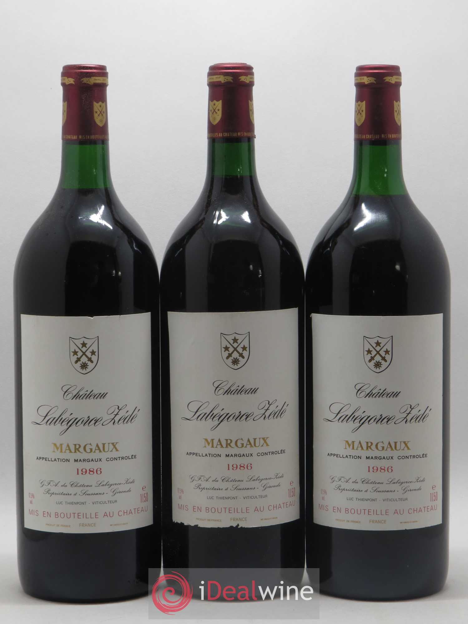 Château Labegorce Zédé Cru Bourgeois 1986 - Lot de 6 magnums - 1