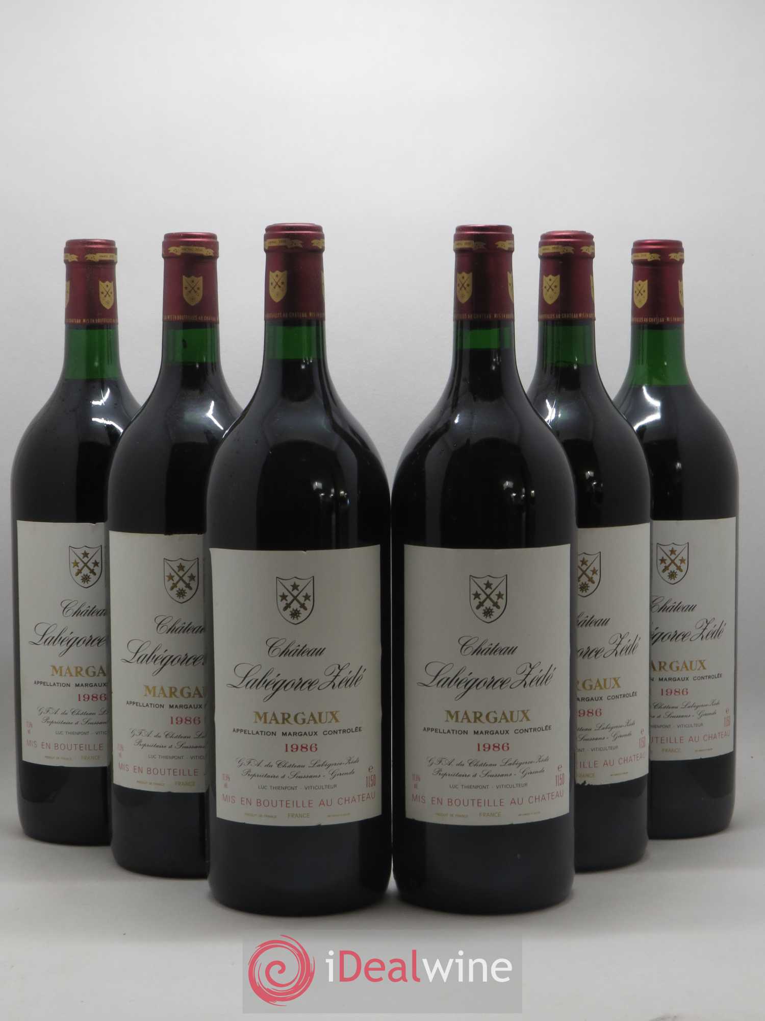Château Labegorce Zédé Cru Bourgeois 1986 - Lot de 6 magnums - 0