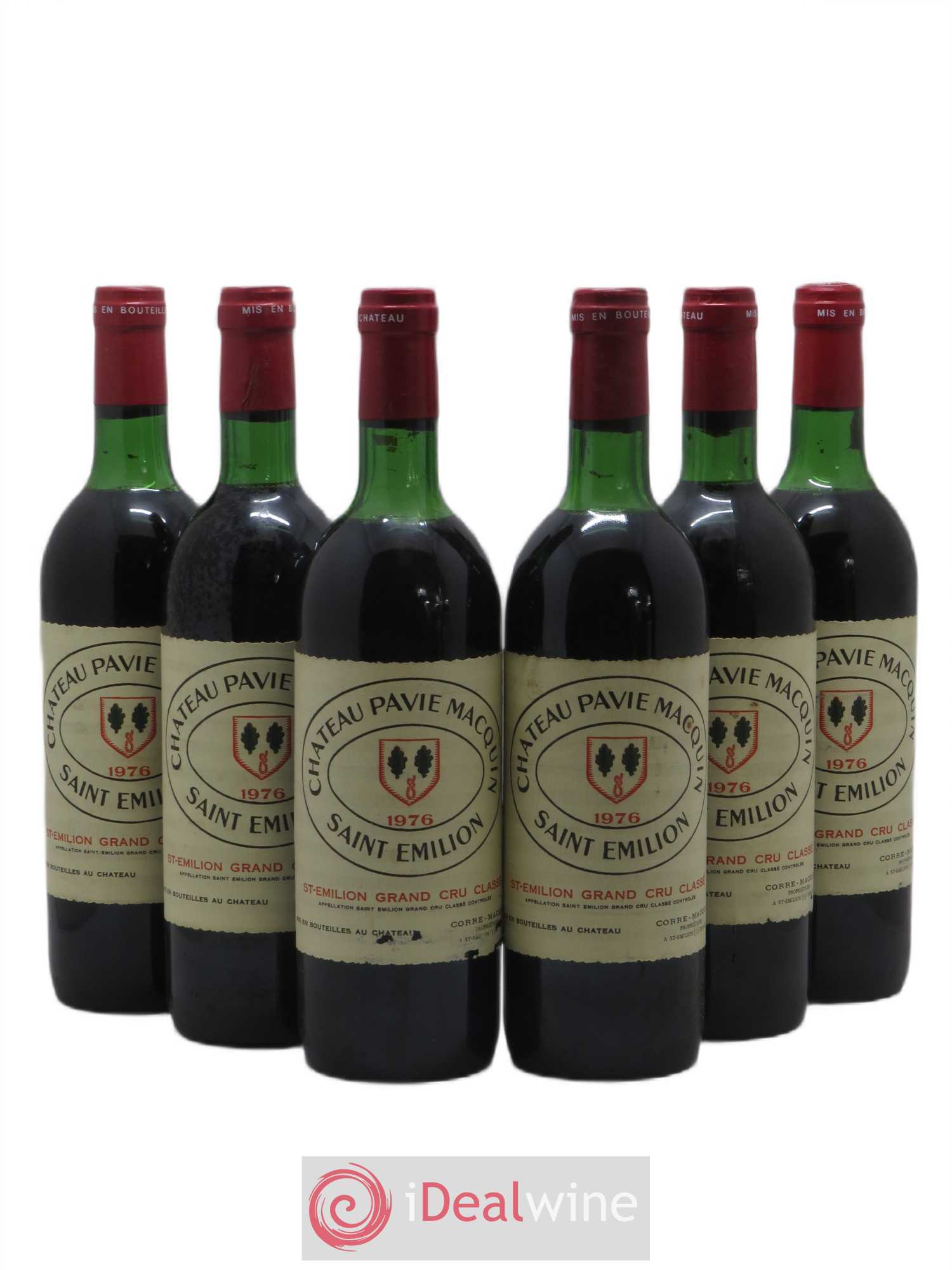 Château Pavie Macquin 1er Grand Cru Classé B 1976 - Lot de 6 bouteilles - 0