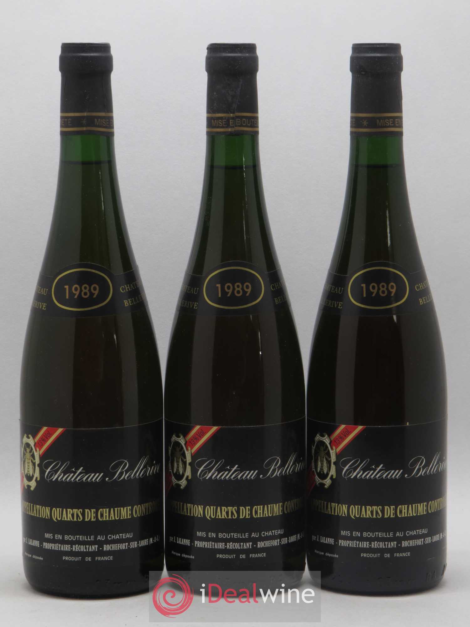 Quarts de Chaume Chateau de Bellerive 1989 - Lotto di 12 bottiglie - 2