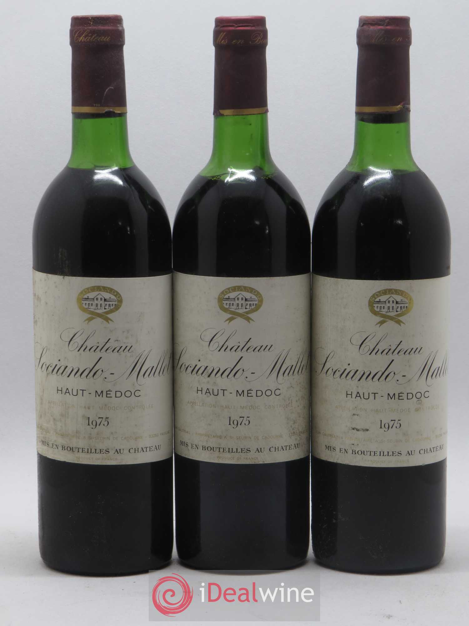 Château Sociando Mallet 1975 - Lot de 12 bouteilles - 2