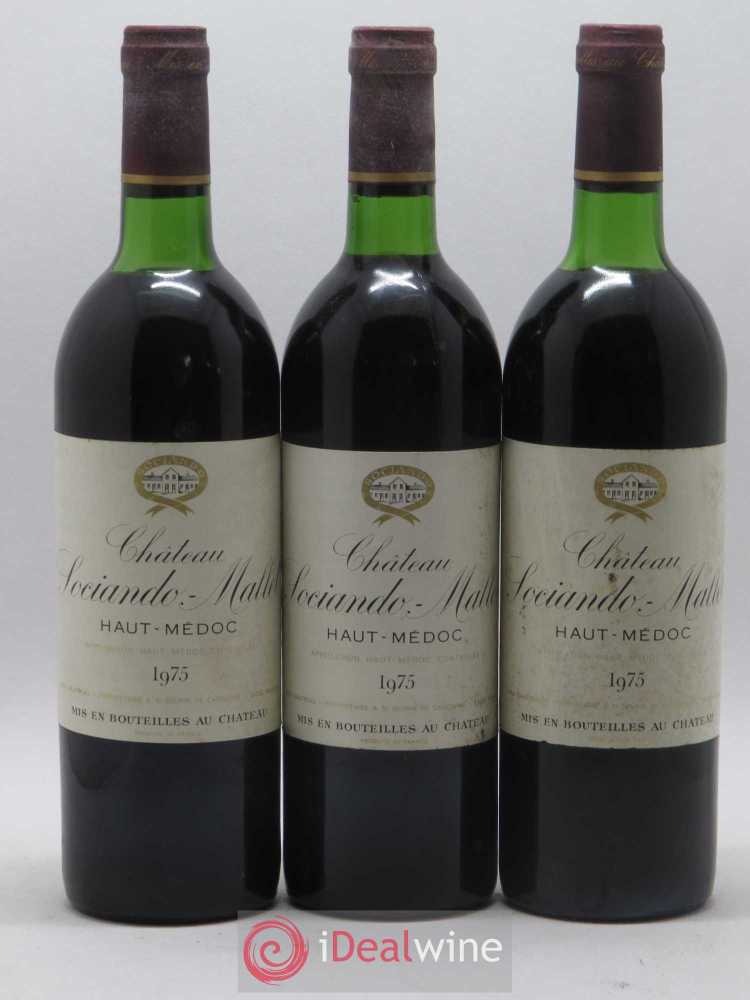 Château Sociando Mallet 1975 - Lot de 12 bouteilles - 4