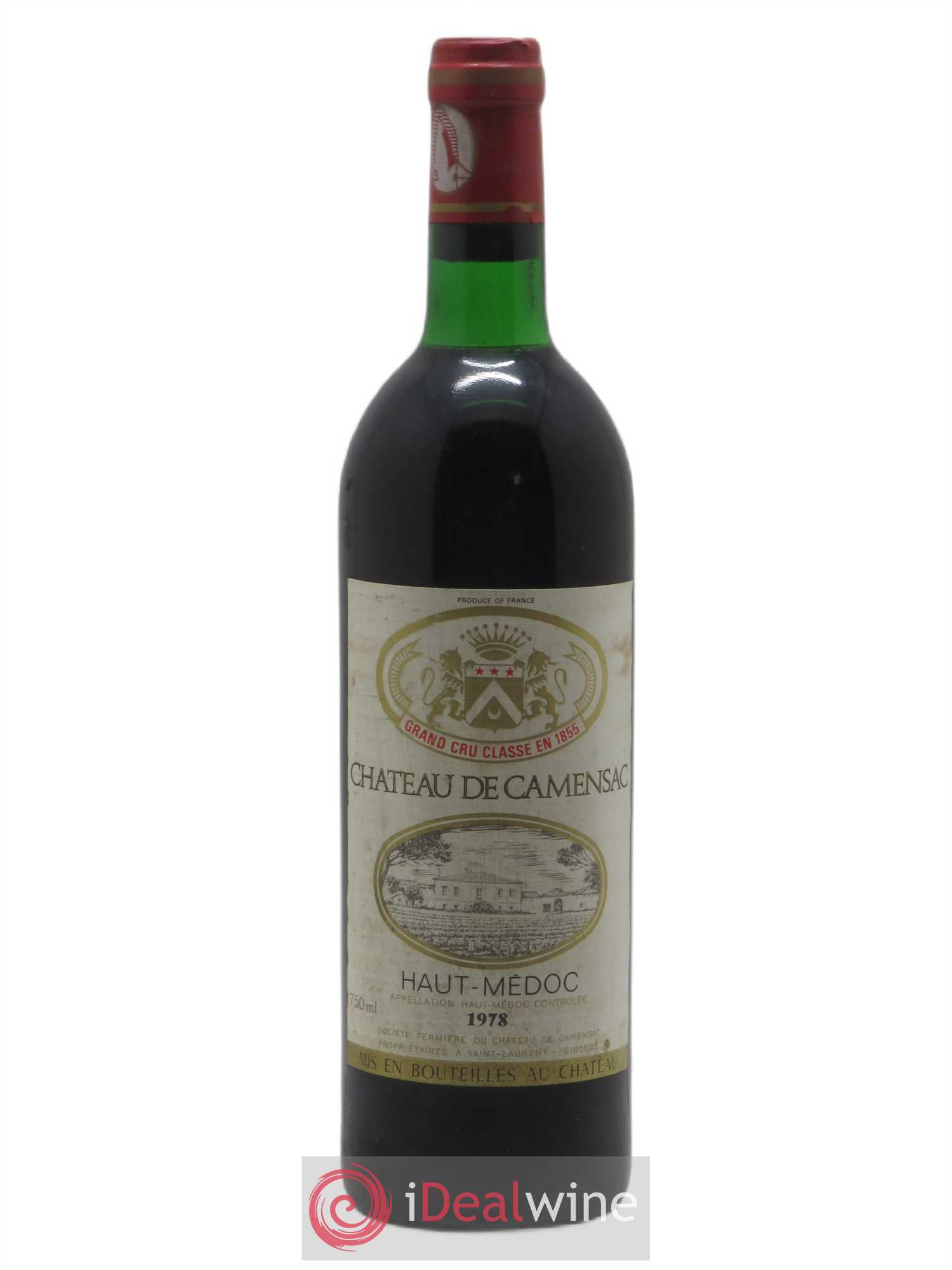 Château Camensac 5ème Grand Cru Classé 1978 - Lot de 1 bouteille - 0