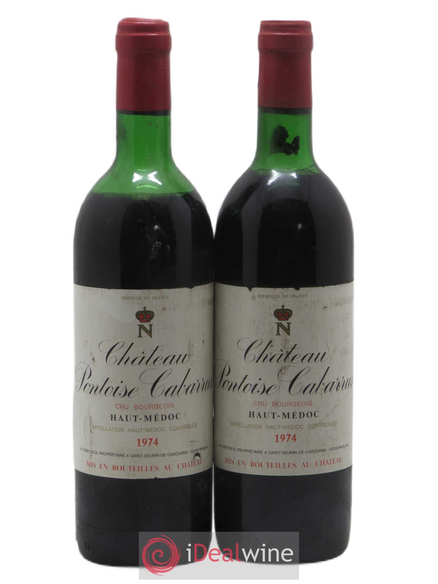 Haut Médoc Château Pontoise Cabarrus (sans prix de réserve) 1974 - Posten von 2 Flaschen - 0