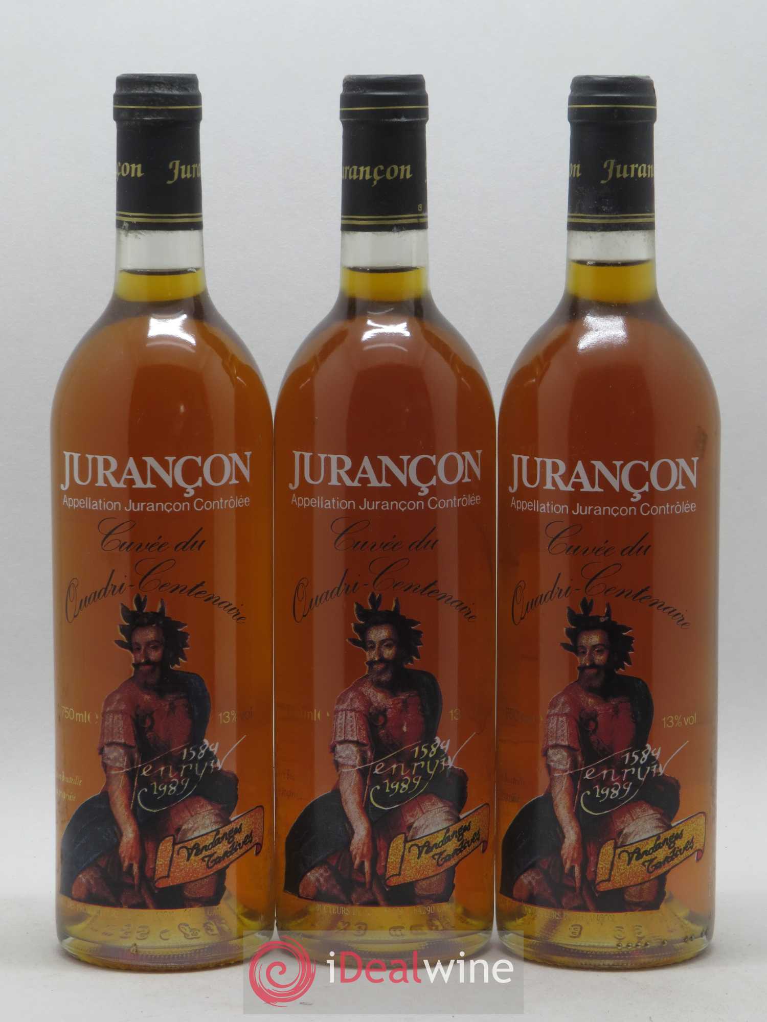 Jurançon Cuvée Quadricentenaire Henri IV Caves Gan Vendanges Tardives 1989 - Lotto di 12 bottiglie - 1