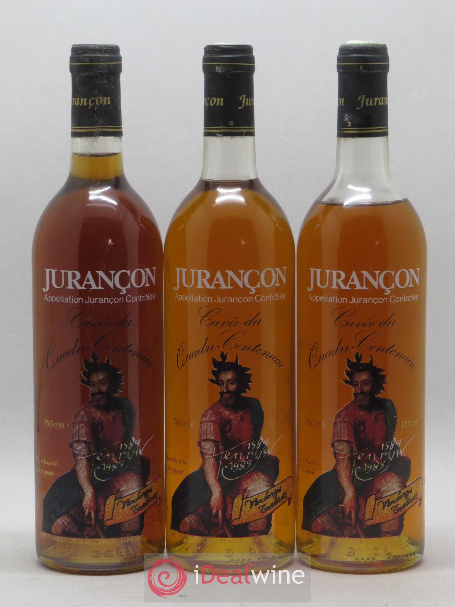 Jurançon Cuvée Quadricentenaire Henri IV Caves Gan Vendanges Tardives 1989 - Lotto di 12 bottiglie - 2