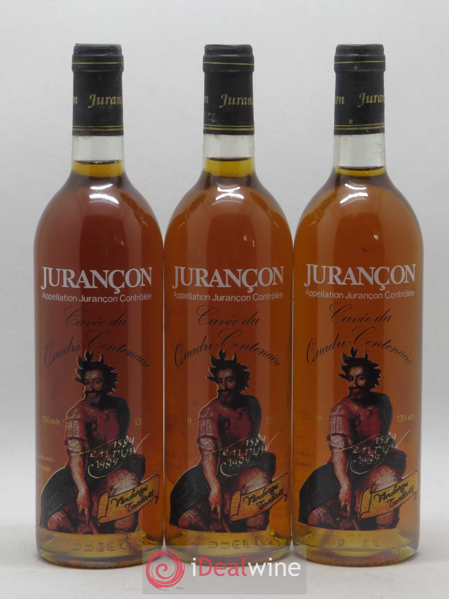 Jurançon Cuvée Quadricentenaire Henri IV Caves Gan Vendanges Tardives 1989 - Lotto di 12 bottiglie - 3