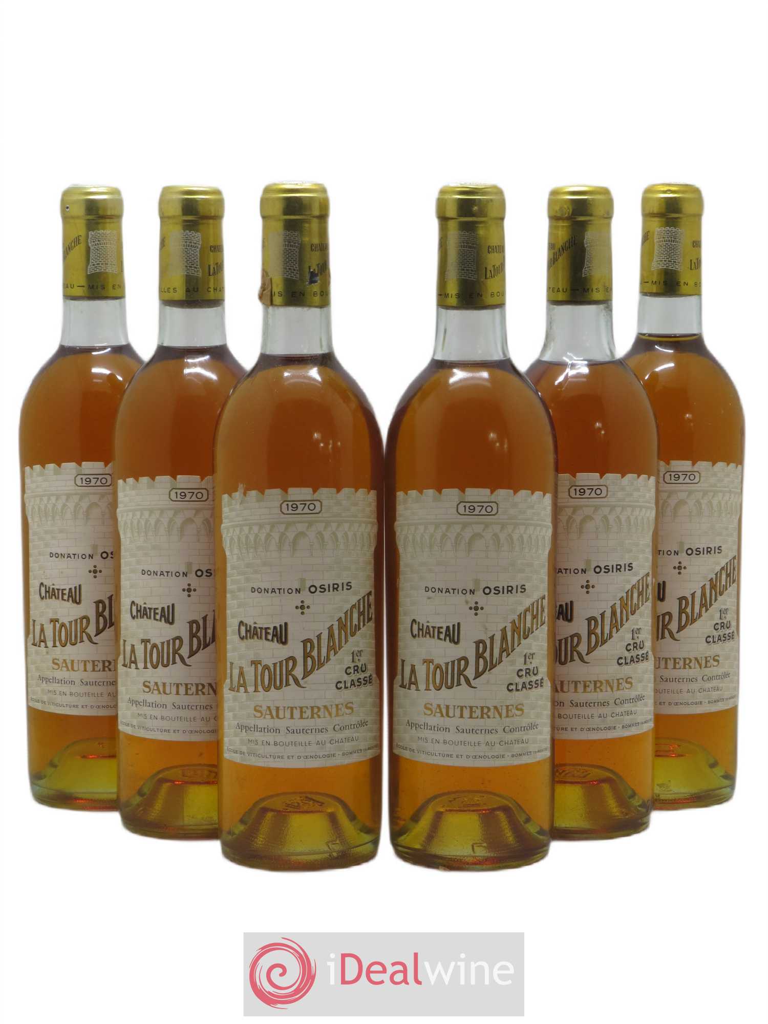 Château la Tour Blanche 1er Grand Cru Classé 1970 - Lotto di 6 bottiglie - 0