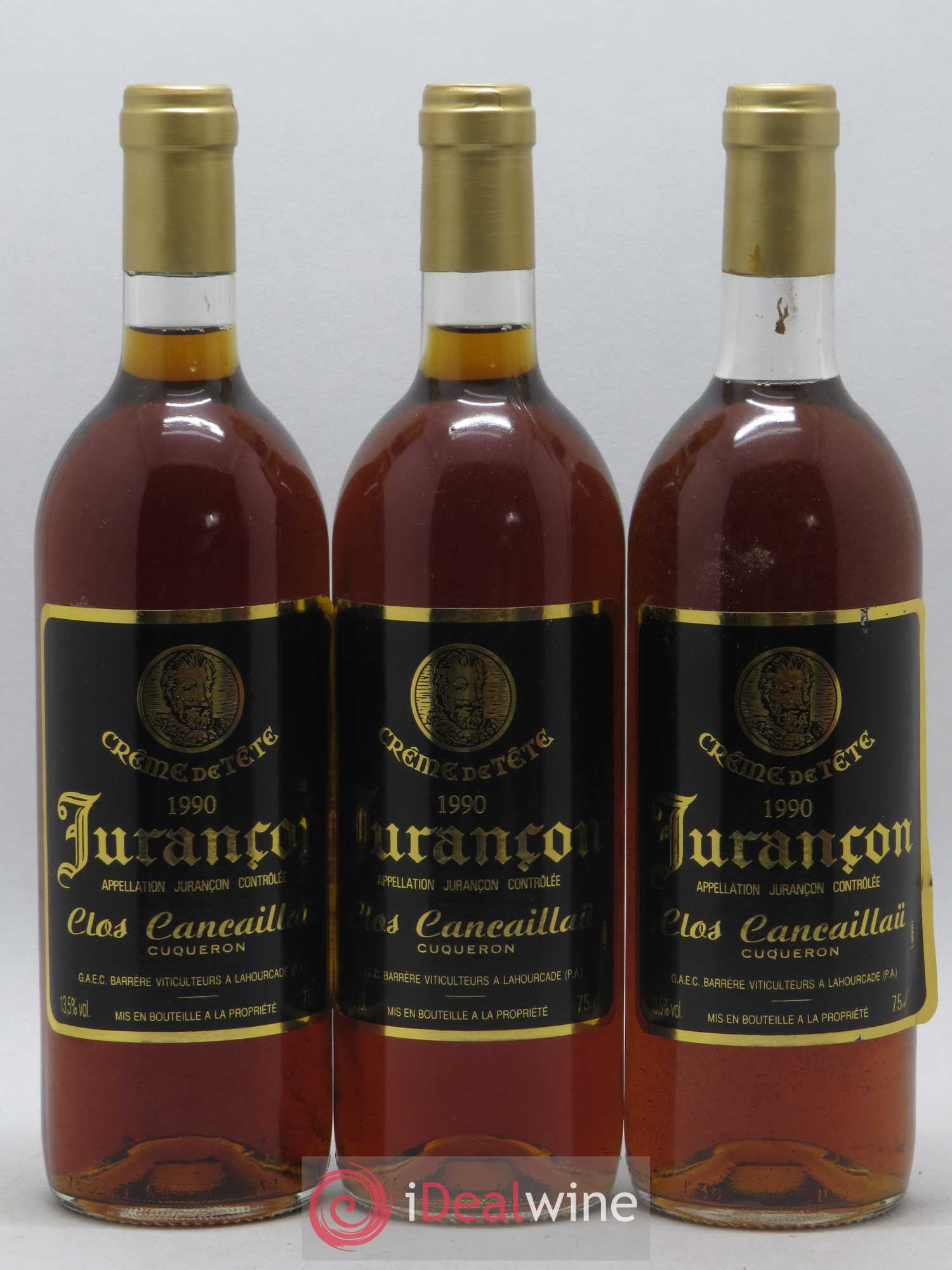 Jurançon Clos Cancaillau (sans prix de réserve) 1990 - Posten von 3 Flaschen - 0