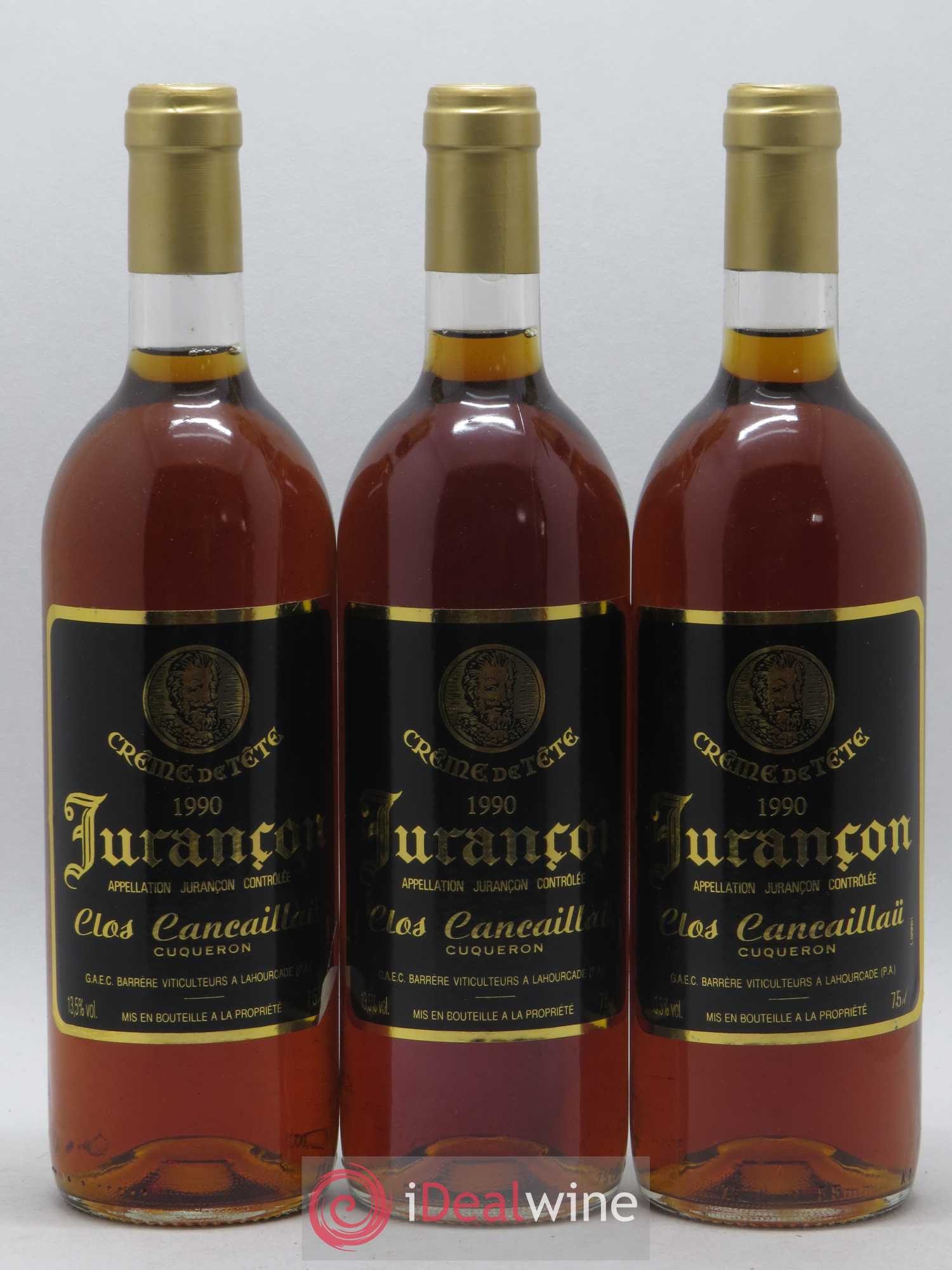 Jurançon Clos Cancaillau (sans prix de réserve) 1990 - Lotto di 3 bottiglie - 0