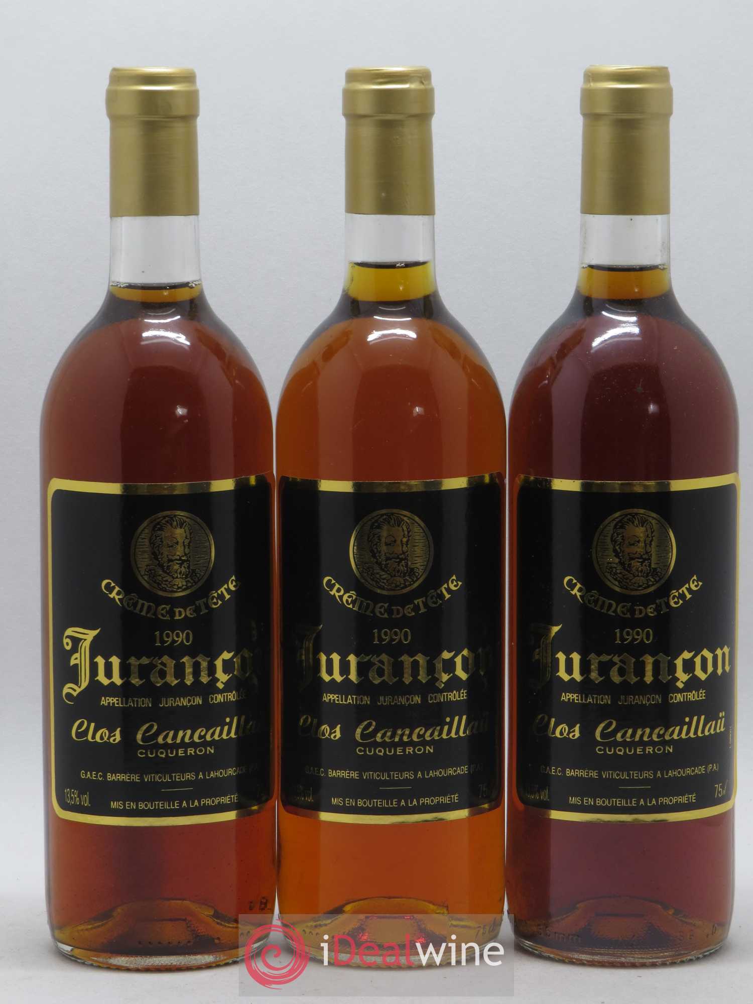Jurançon Clos Cancaillau (sans prix de réserve) 1990 - Posten von 3 Flaschen - 0