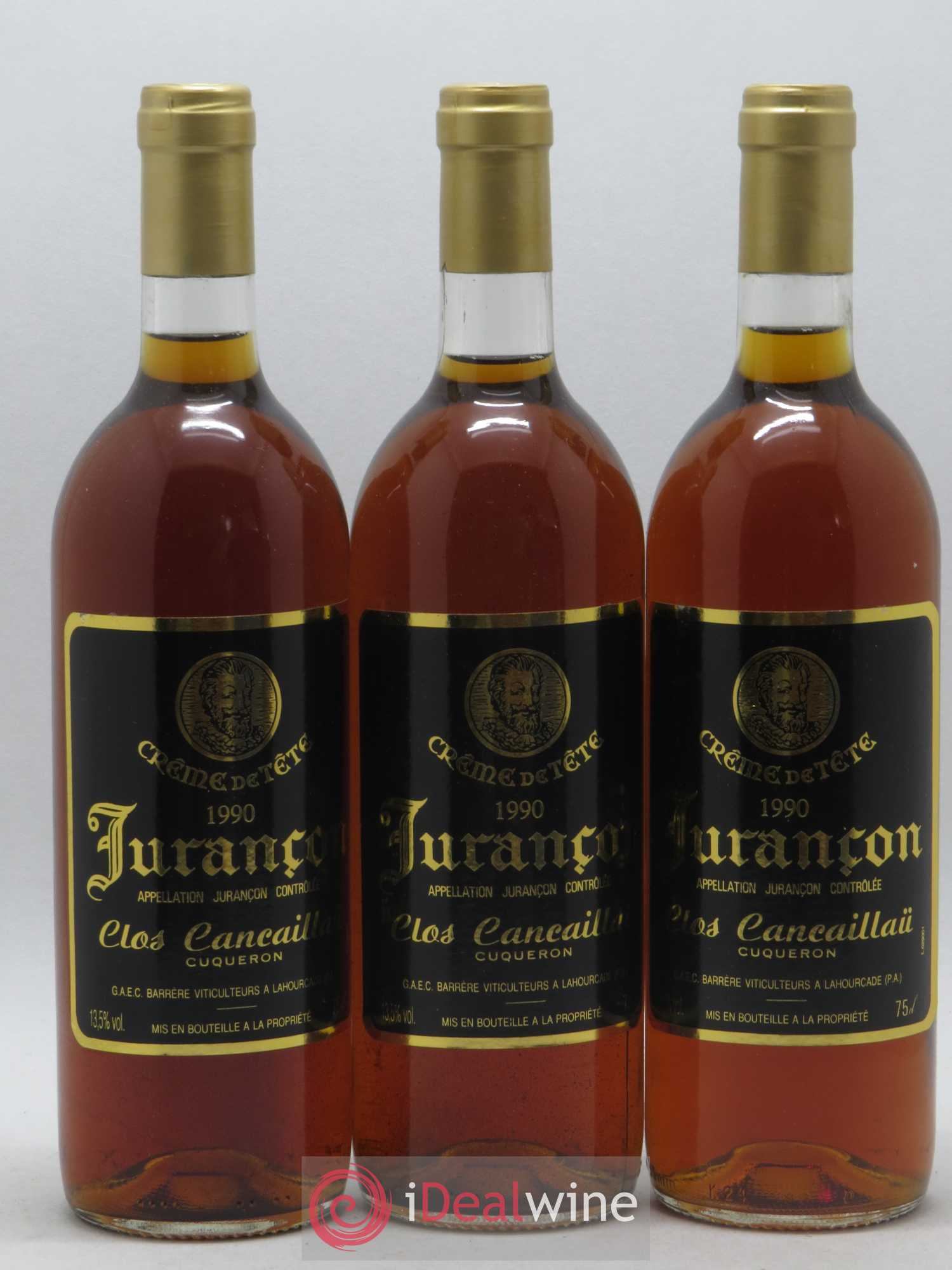 Jurançon Clos Cancaillau (sans prix de réserve) 1990 - Posten von 3 Flaschen - 0