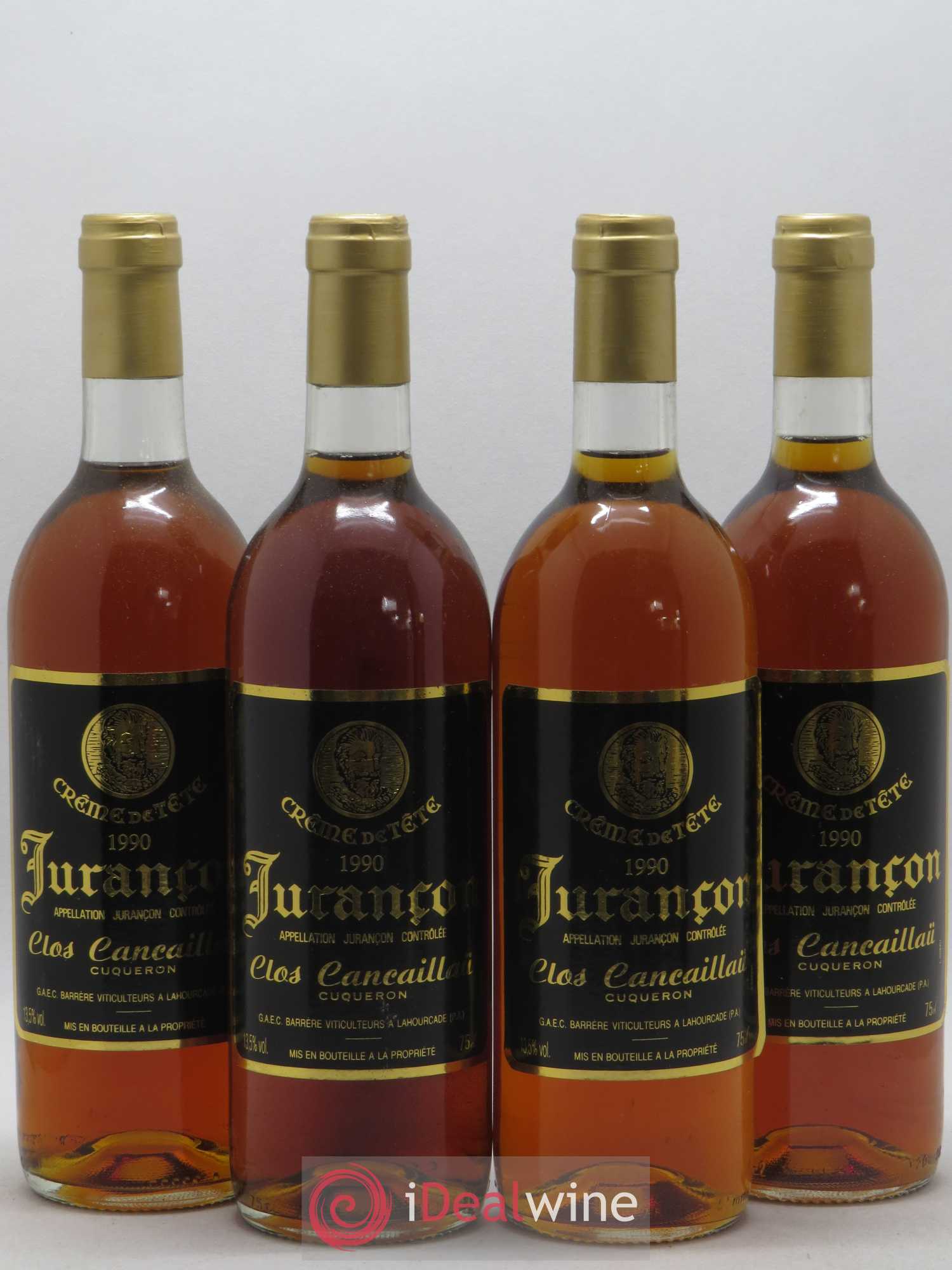Jurançon Clos Cancaillau (sans prix de réserve) 1990 - Posten von 4 Flaschen - 0