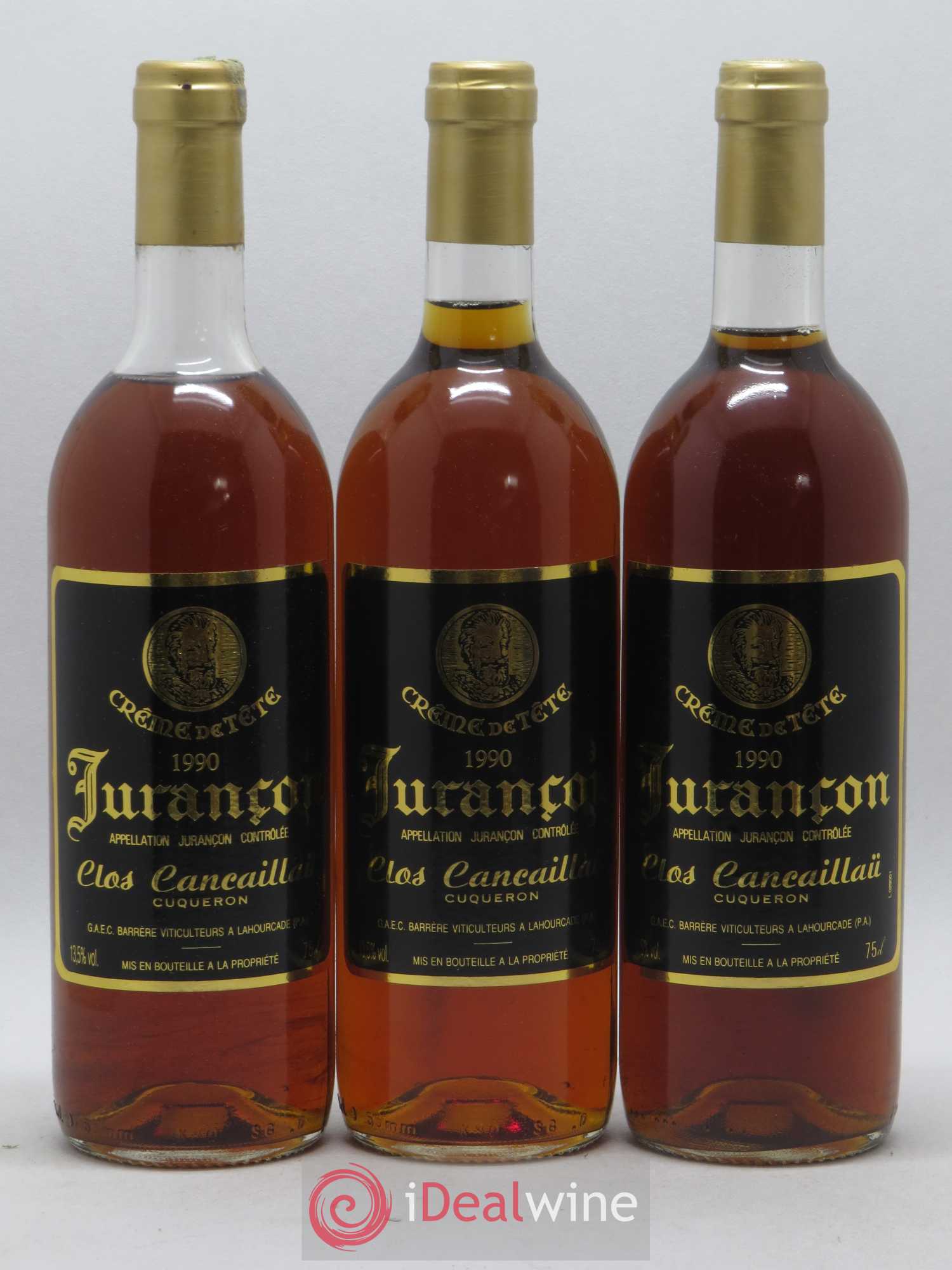 Jurançon Clos Cancaillau (sans prix de réserve) 1990 - Posten von 3 Flaschen - 0