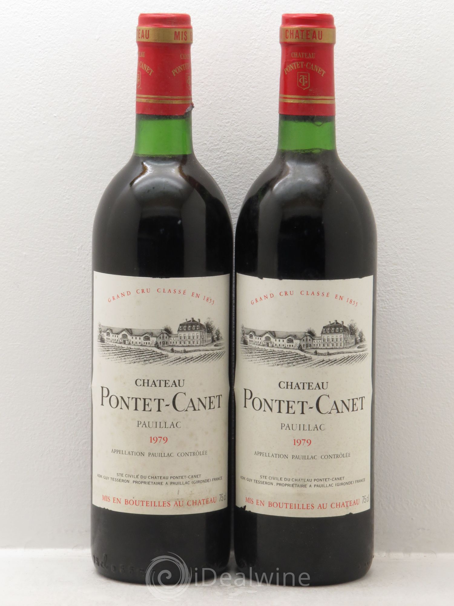 Château Pontet Canet 5ème Grand Cru Classé 1979 - Lot de 2 bouteilles - 0