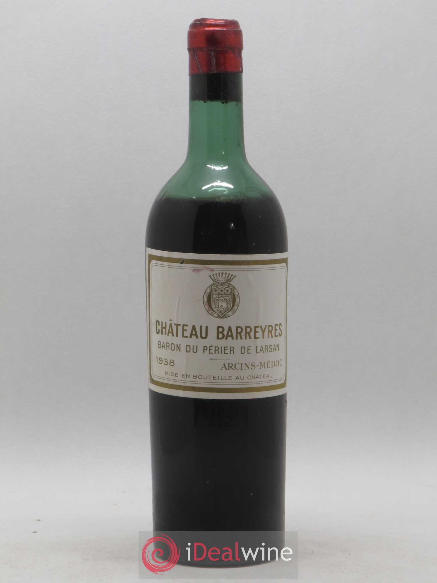 Château Barreyres Cru Bourgeois 1938 - Lot de 1 bouteille - 0