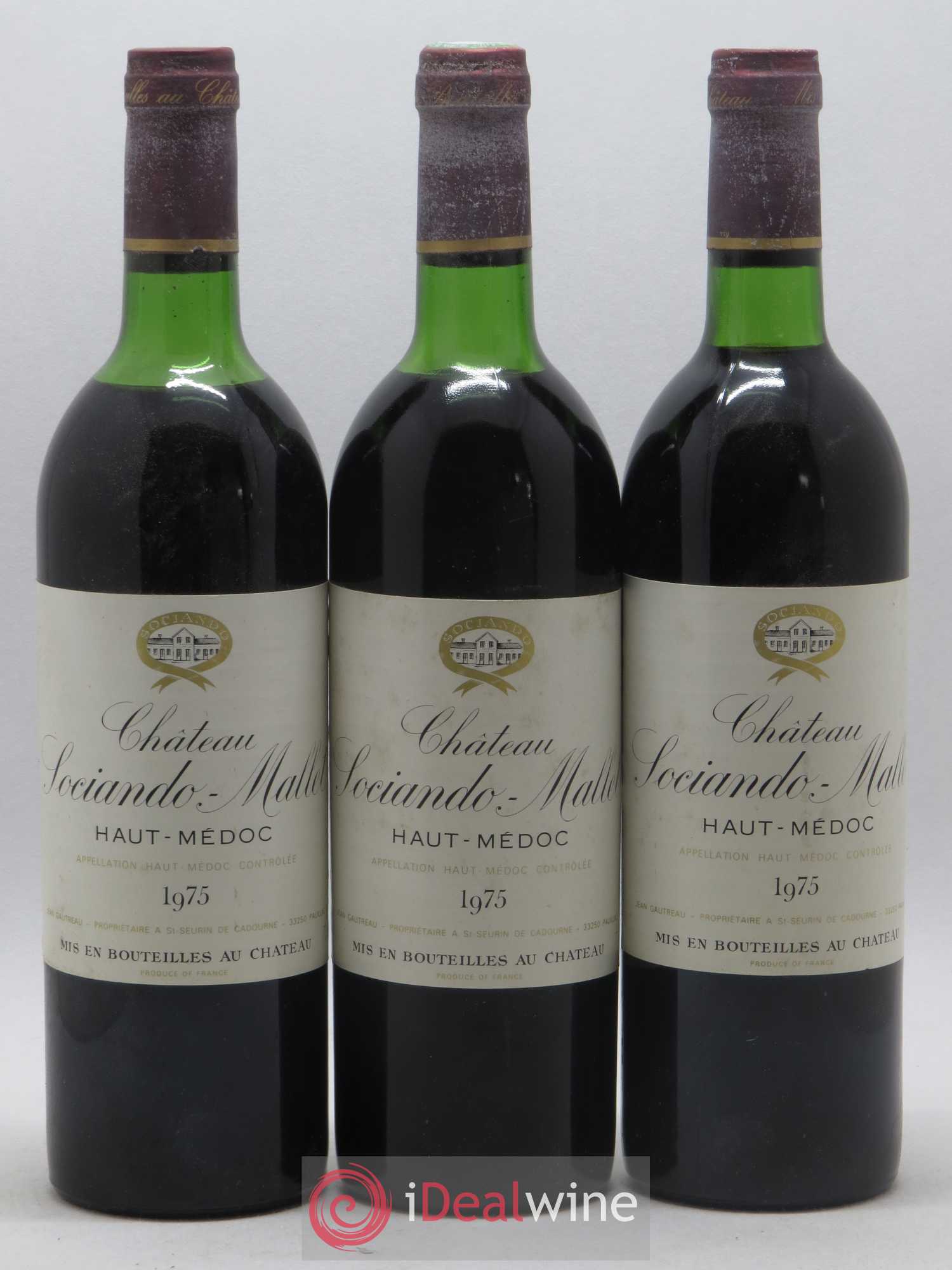 Château Sociando Mallet 1975 - Lot de 12 bouteilles - 3