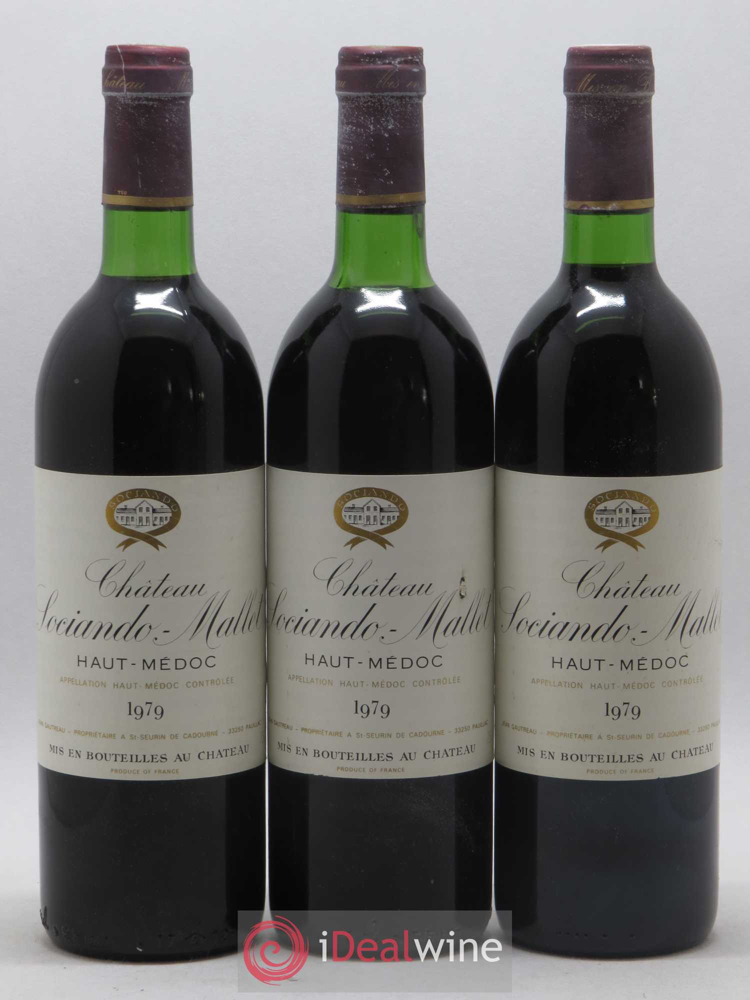 Château Sociando Mallet 1979 - Lot de 12 bouteilles - 2